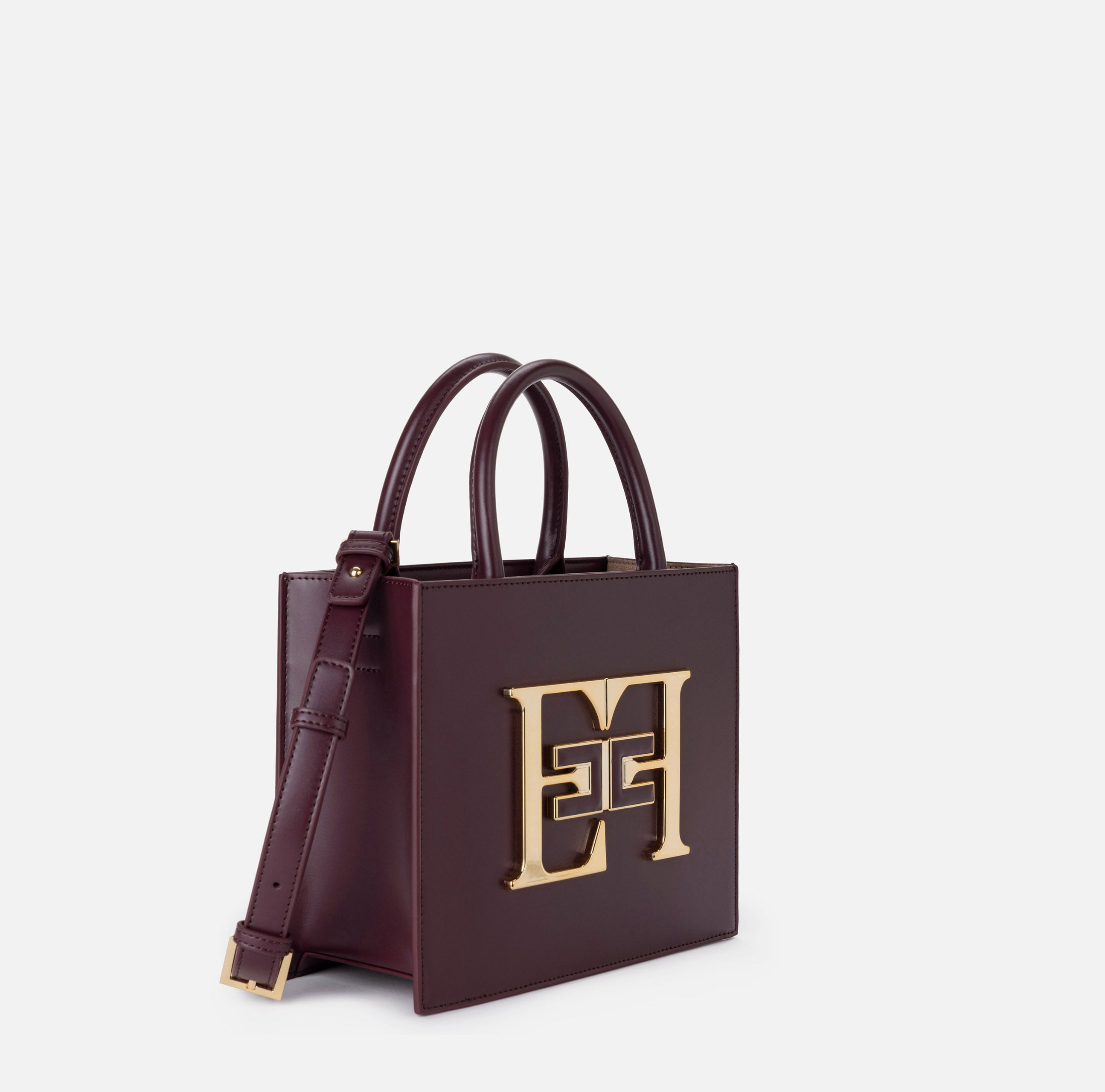 ELISABETTA FRANCHI Borsa Piccola Doppio Logo-Rouge Noir