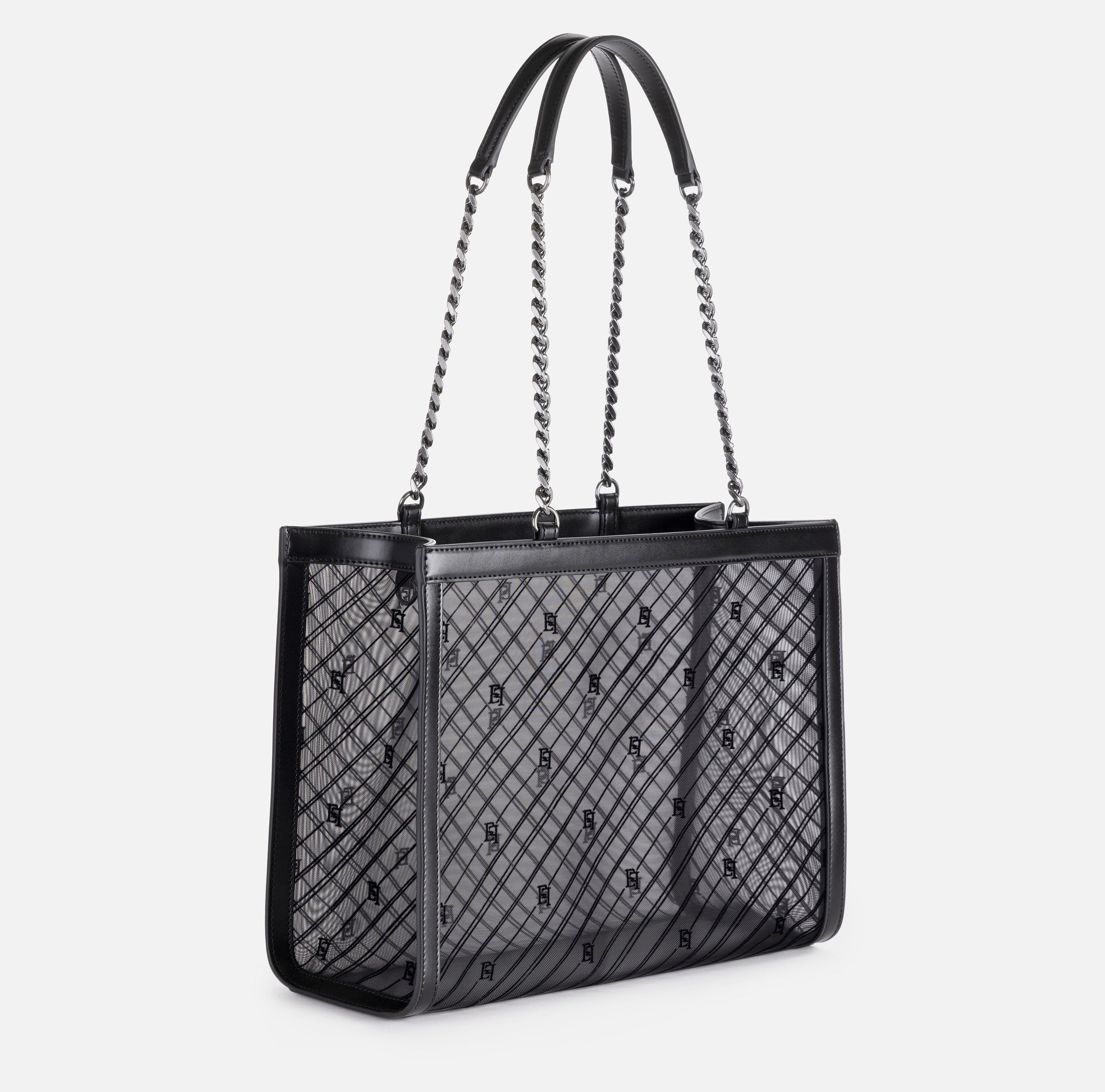 ELISABETTA FRANCHI Shopper Grande Rete-Nero