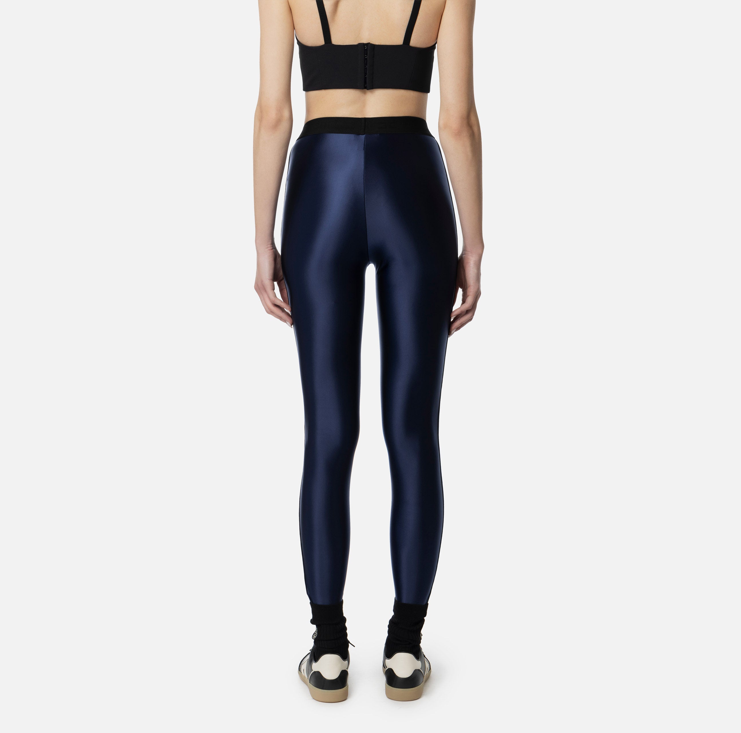 ELISABETTA FRANCHI Leggings Bande Logo-Navy