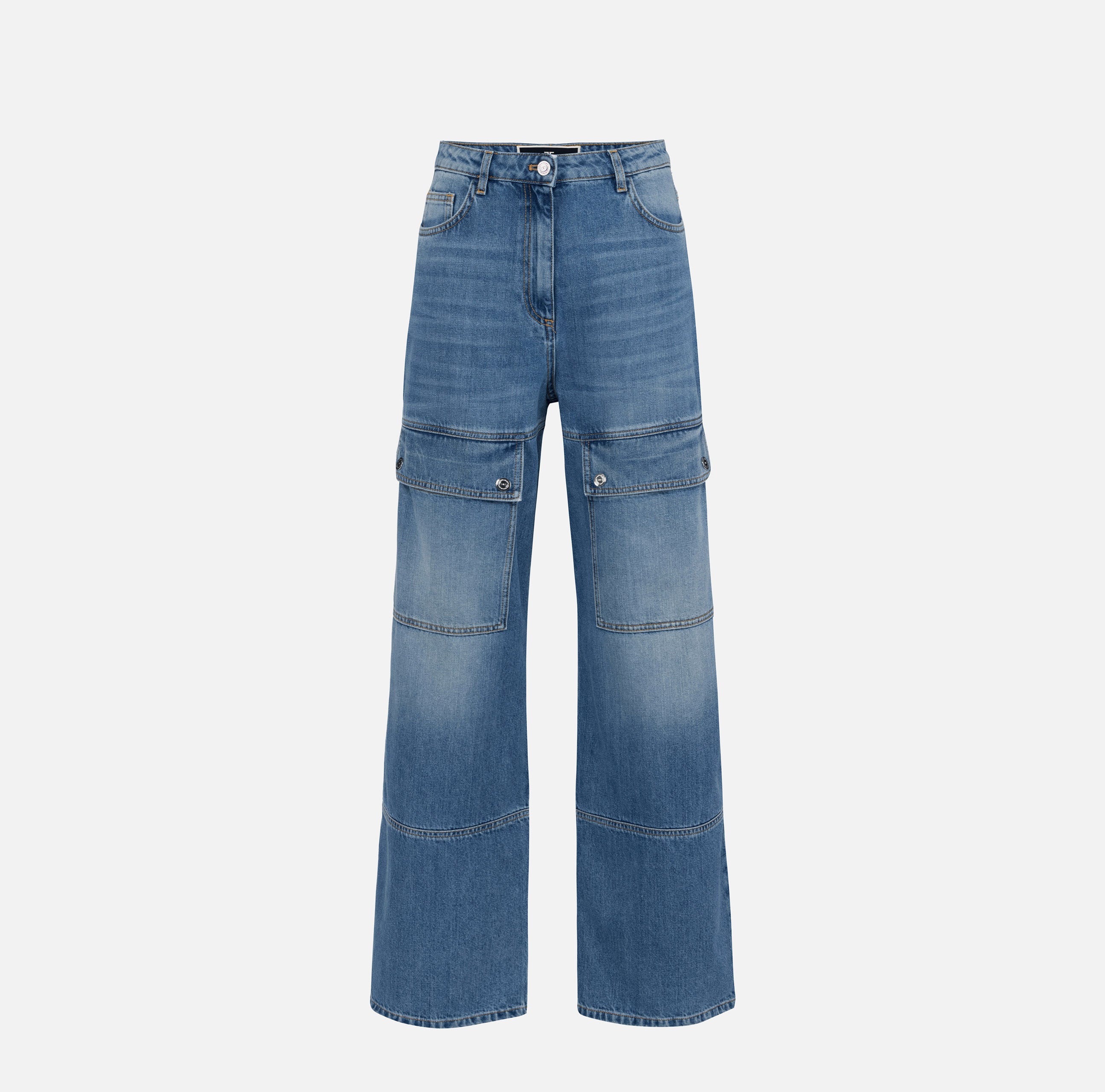 ELISABETTA FRANCHI Jeans Cargo-Light Denim