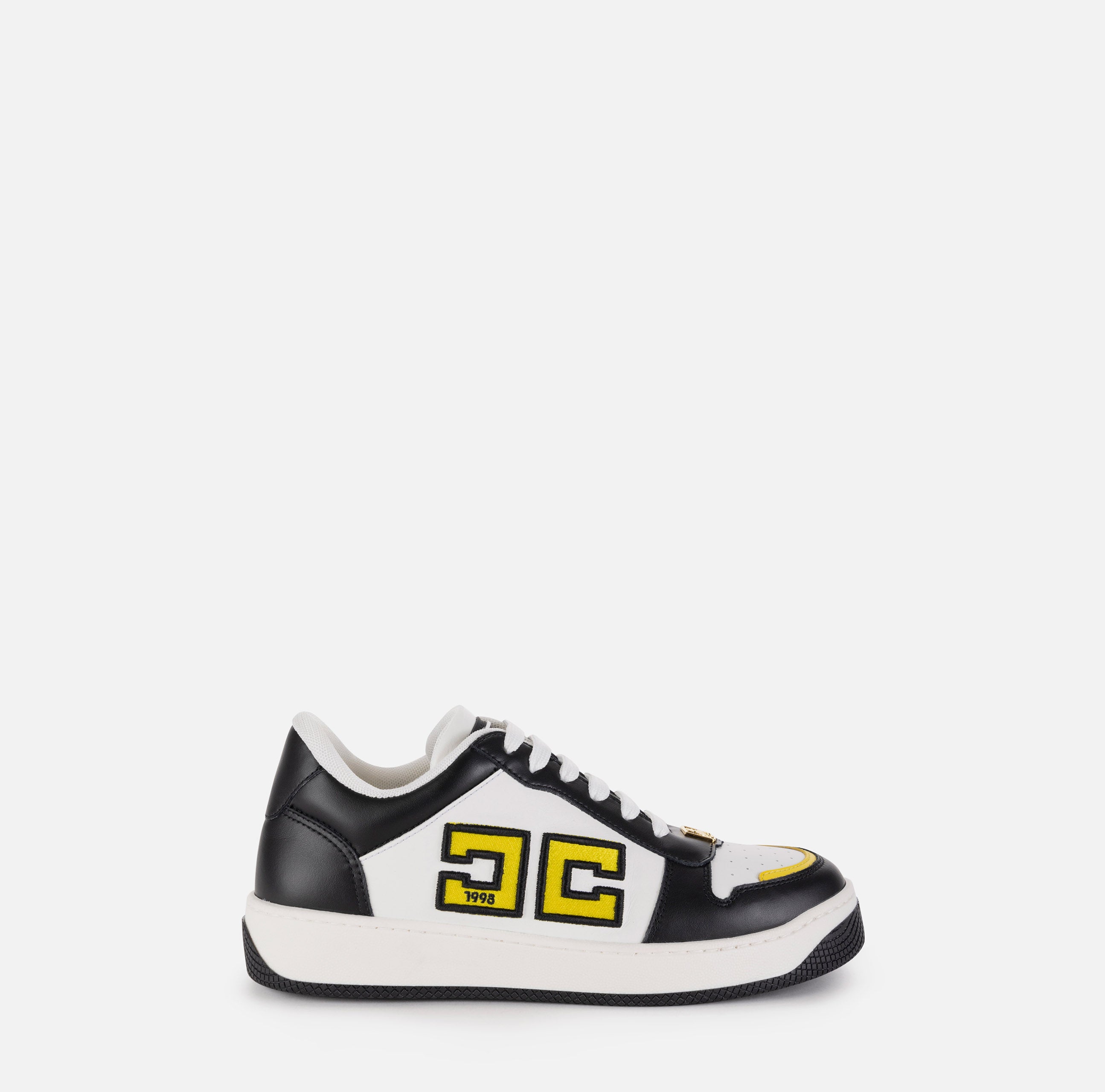 ELISABETTA FRANCHI Sneakers Logo CC-Nero Avorio