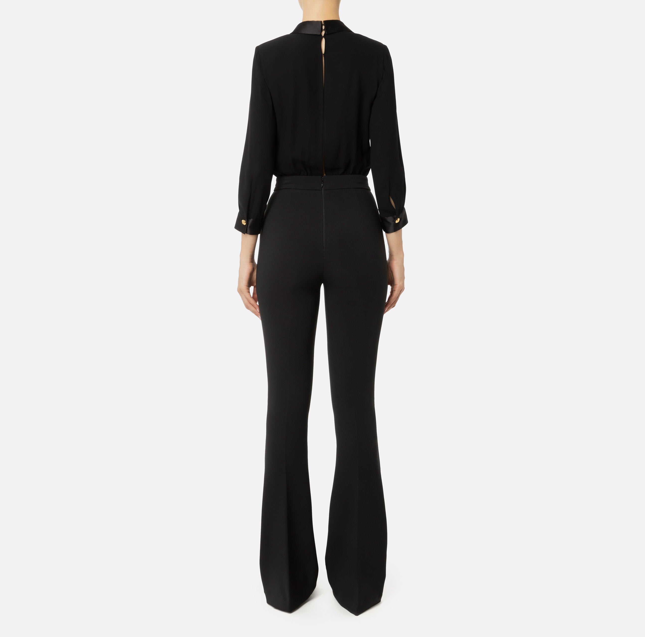 ELISABETTA FRANCHI Tuta Camicia Pantalone-Nero