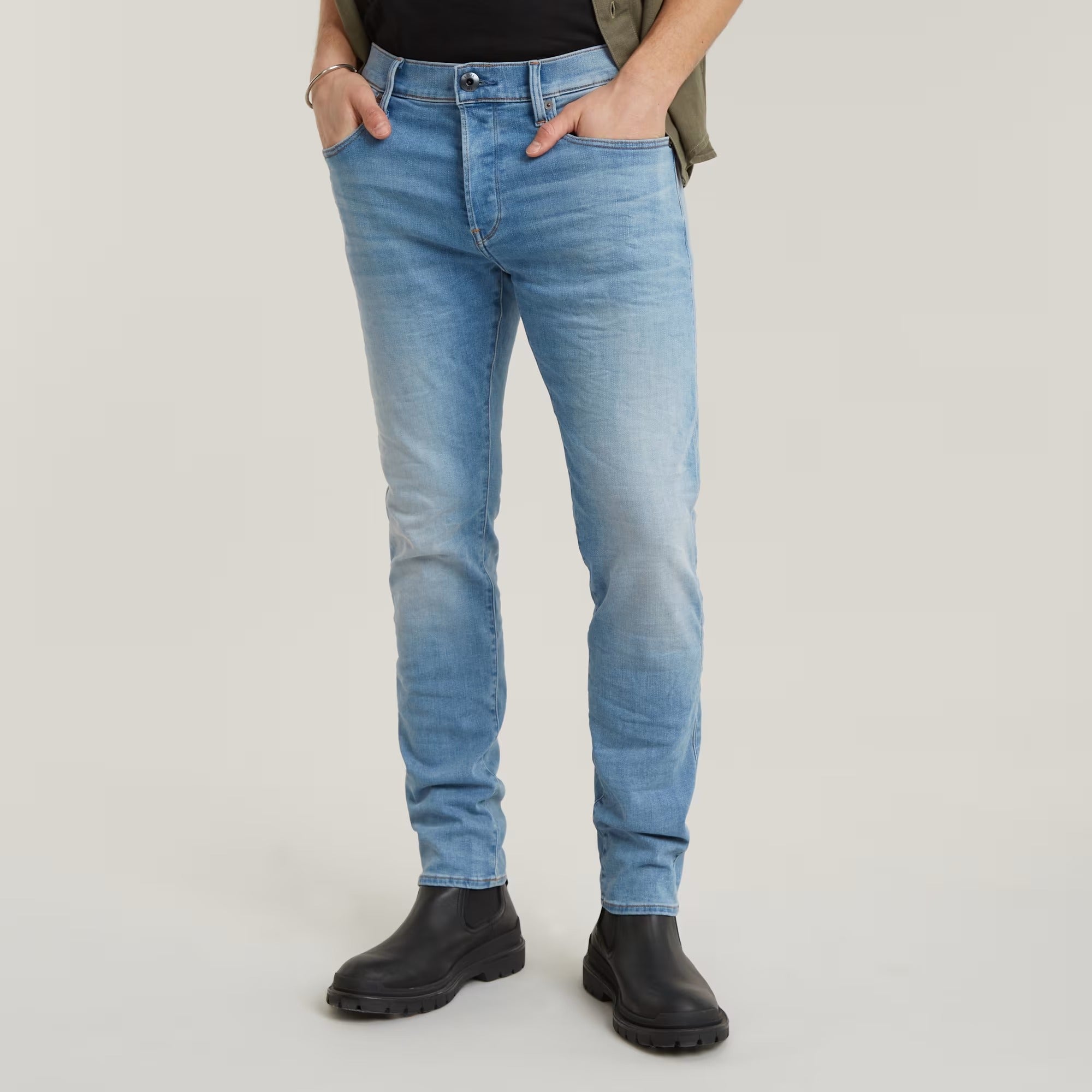 G-STAR RAW Jeans Uomo 3301 SLIM-Light Indigo Aged