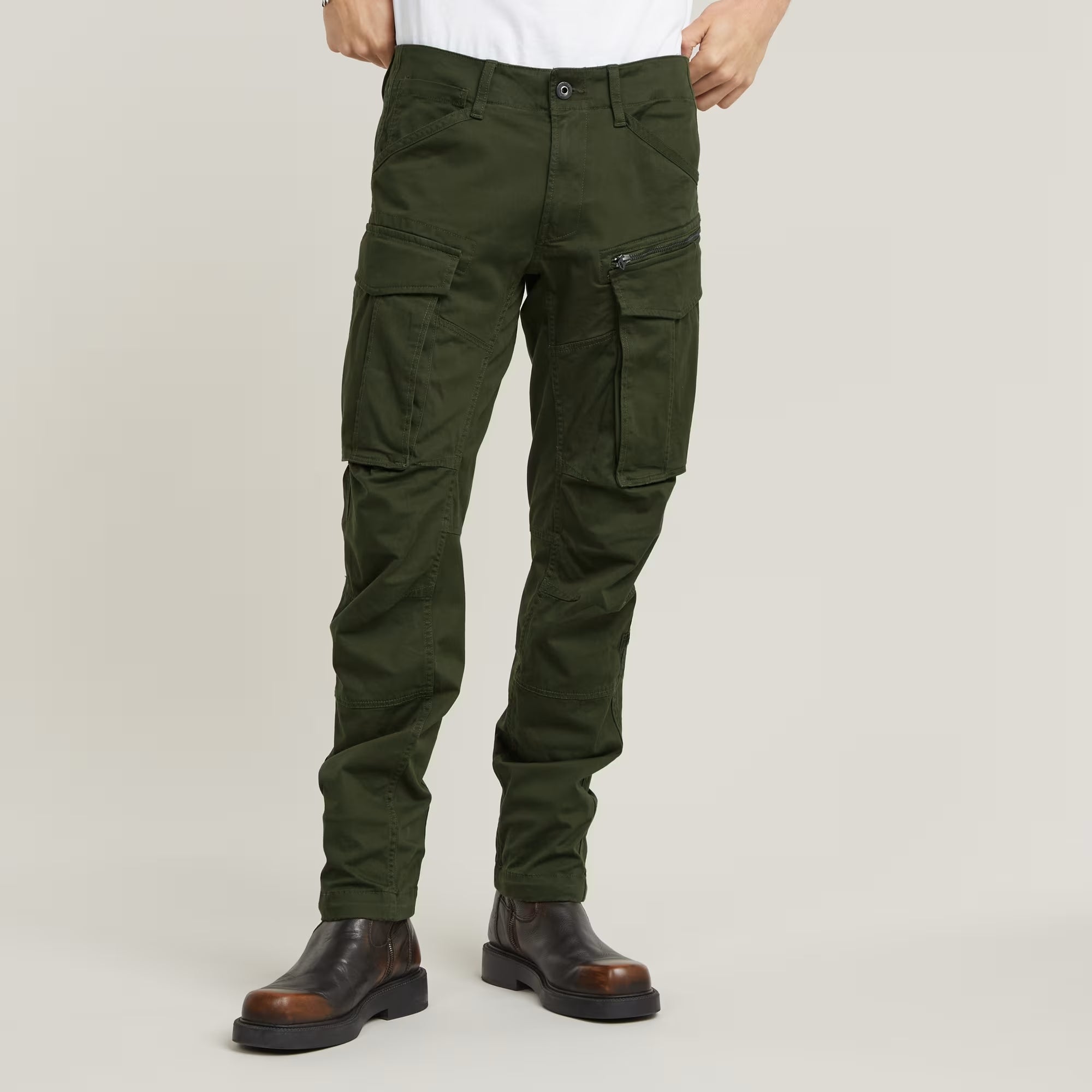 G-STAR RAW Pantalone Uomo Rovic Zip 3D-Dark Bronze Green