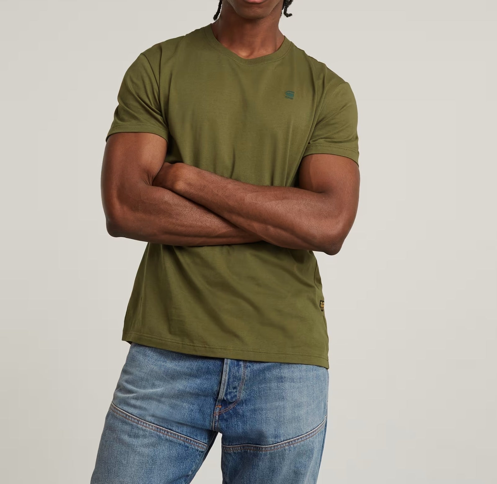 G-STAR RAW T-Shirt Uomo Base-S-Dark Moss