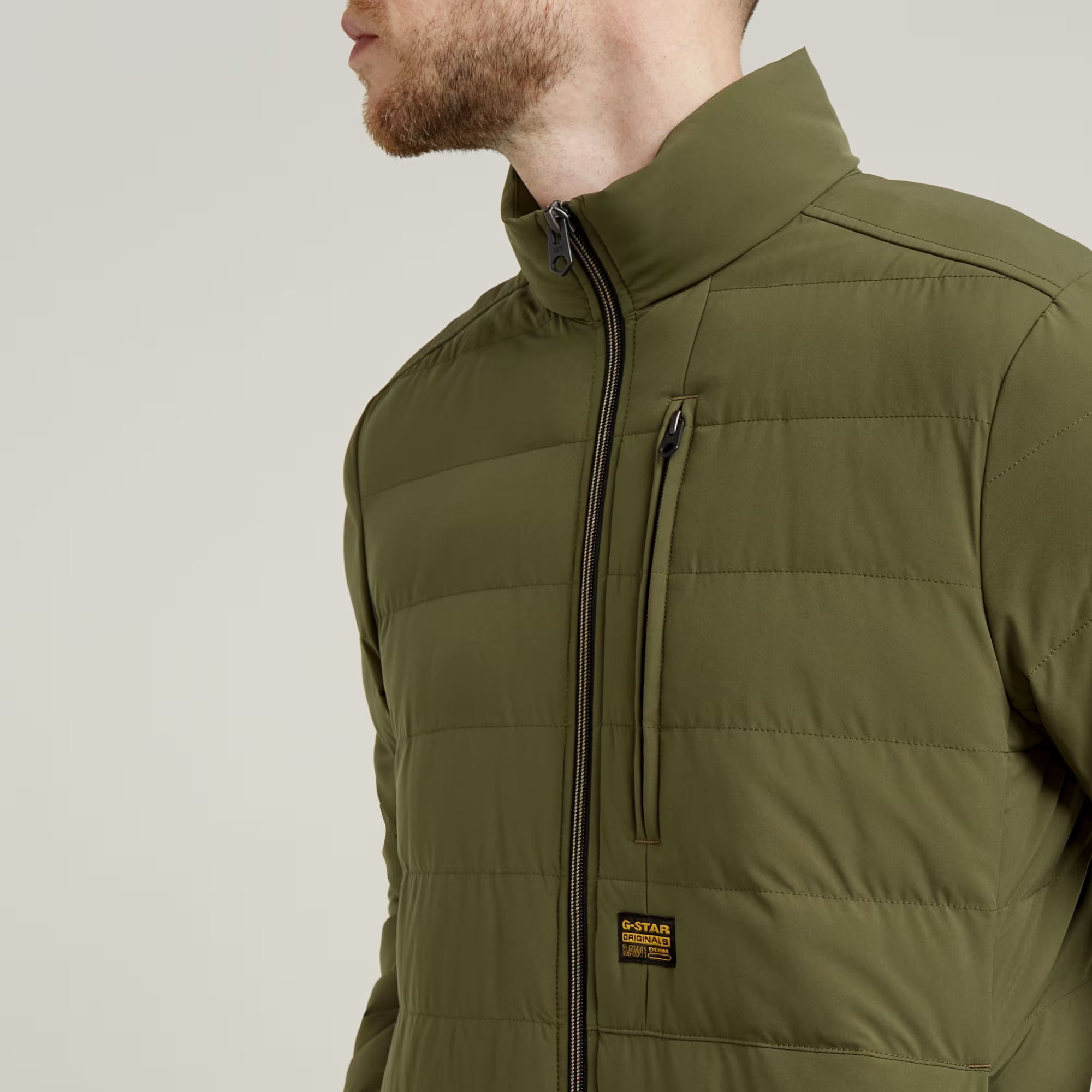 G-STAR RAW Giacca Uomo FOUNDATION LINEAR JKT-Shadow Olive