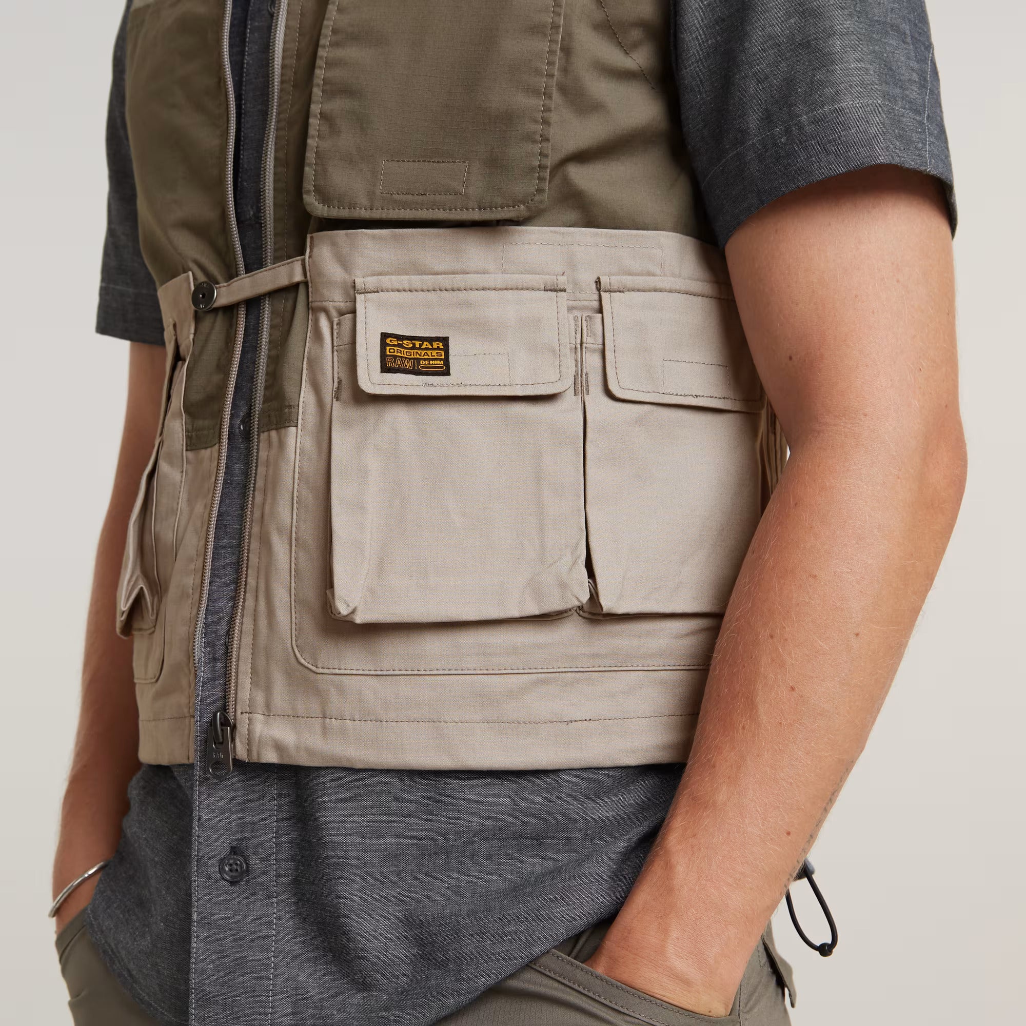 G-STAR RAW Smanicato Uomo P-35T Vest-Rock Bridge