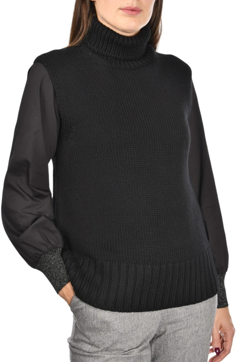 GRAN SASSO Gilet Donna Rasato-Nero