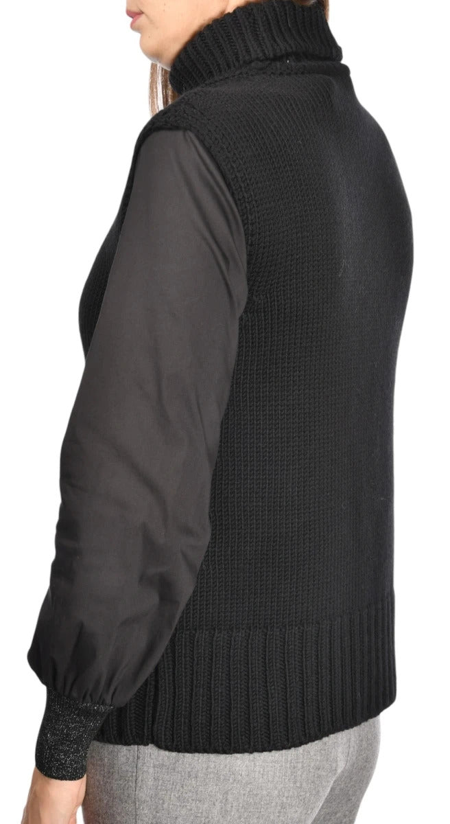 GRAN SASSO Gilet Donna Rasato-Nero