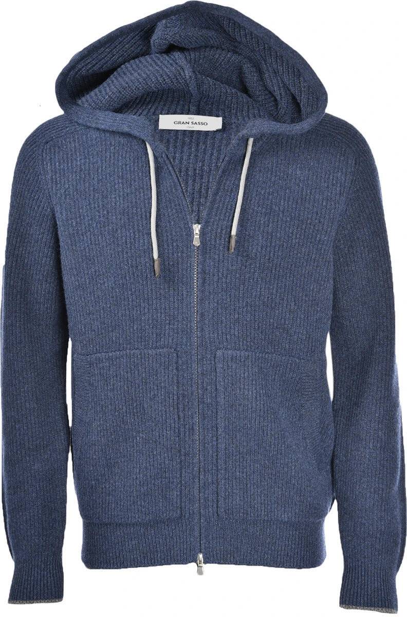 GRAN SASSO Cardigan Uomo Costine-Blu