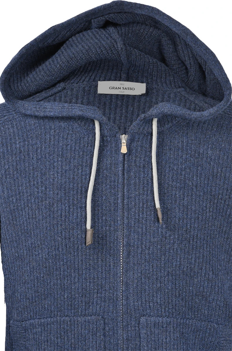 GRAN SASSO Cardigan Uomo Costine-Blu