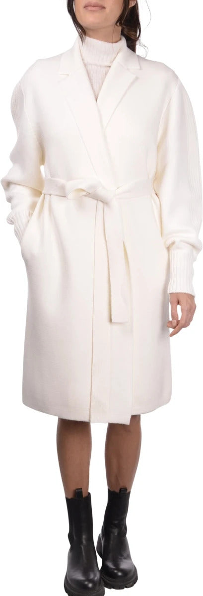 GRAN SASSO Cappotto Donna Merino-Bianco