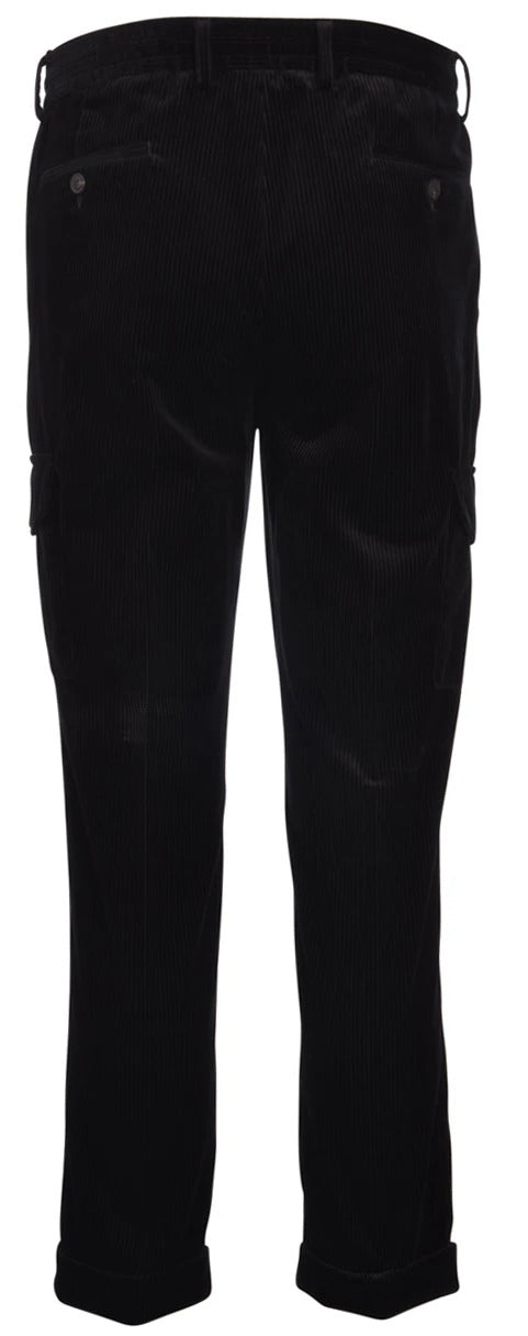 GRAN SASSO Pantalone Uomo Cargo Velluto-Nero