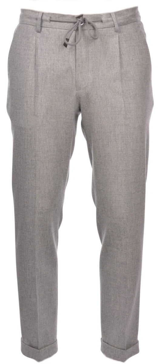 GRAN SASSO Pantalone Uomo Flanella-Grigio Chiaro