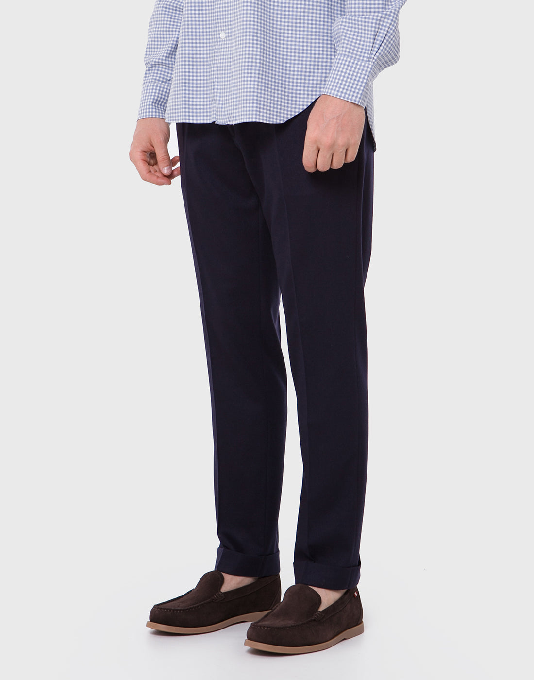 GRAN SASSO Pantalone Uomo Flanella-Blu Navy