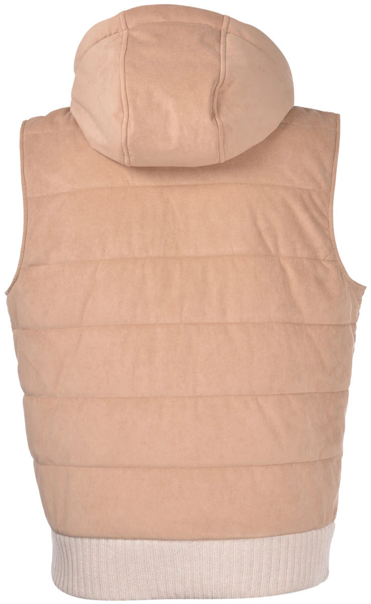 GRAN SASSO Gilet Uomo Alcantara-Beige Panna