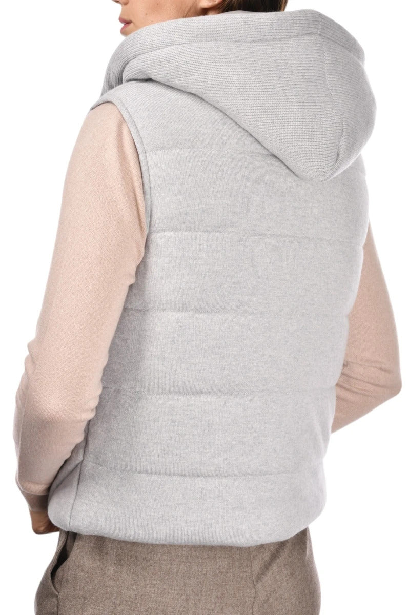 GRAN SASSO Gilet Donna Reversible-Grigio