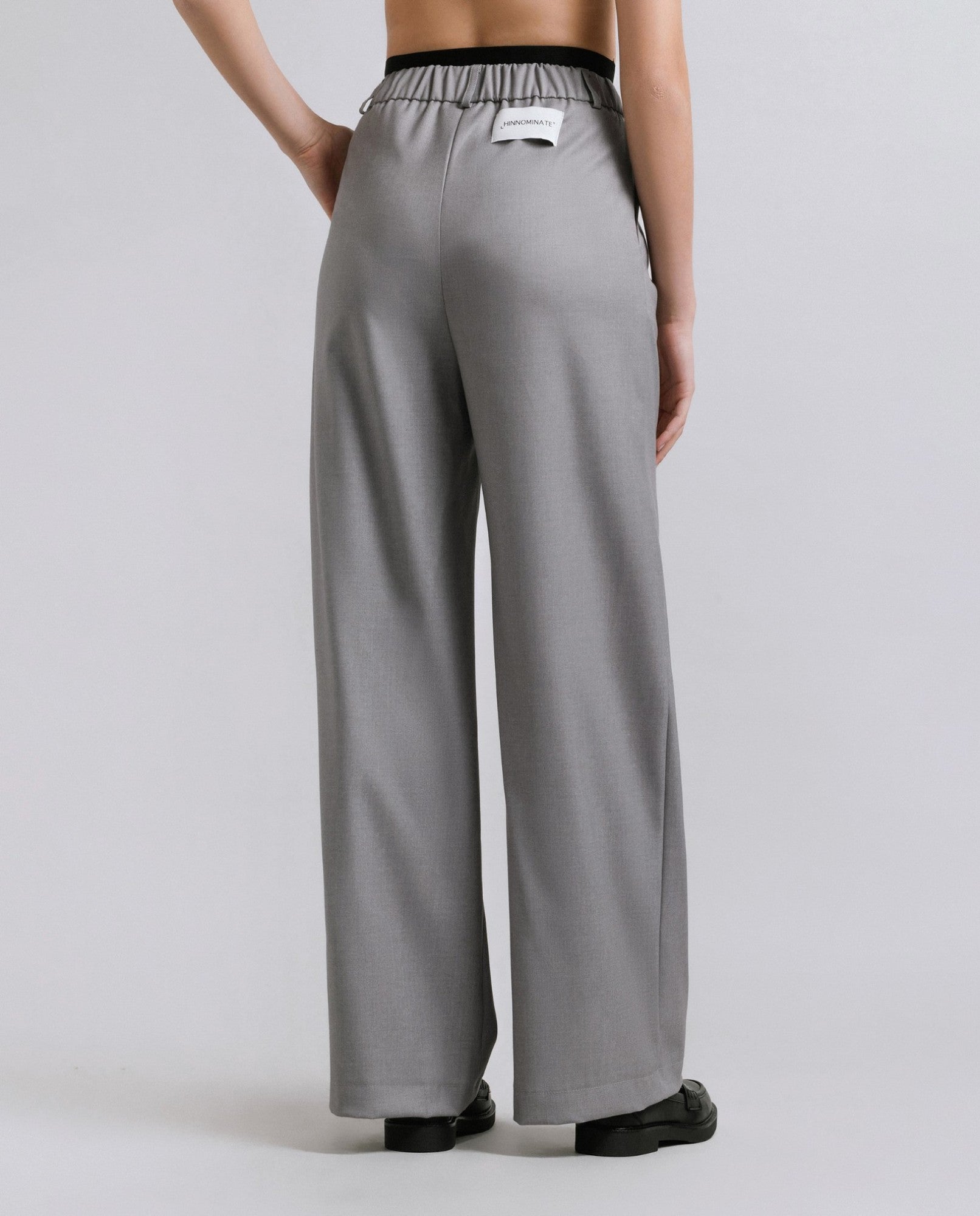 HINNOMINATE Pantalone Donna Over Pences-Grigio Melange