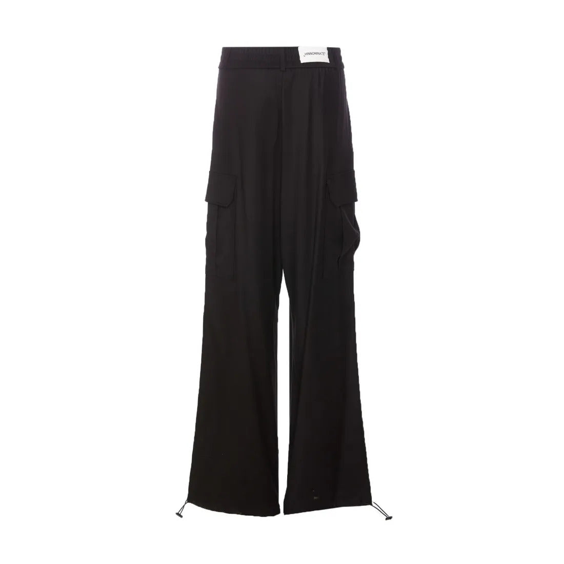 HINNOMINATE Pantalone Donna Cargo Label Logo-Nero