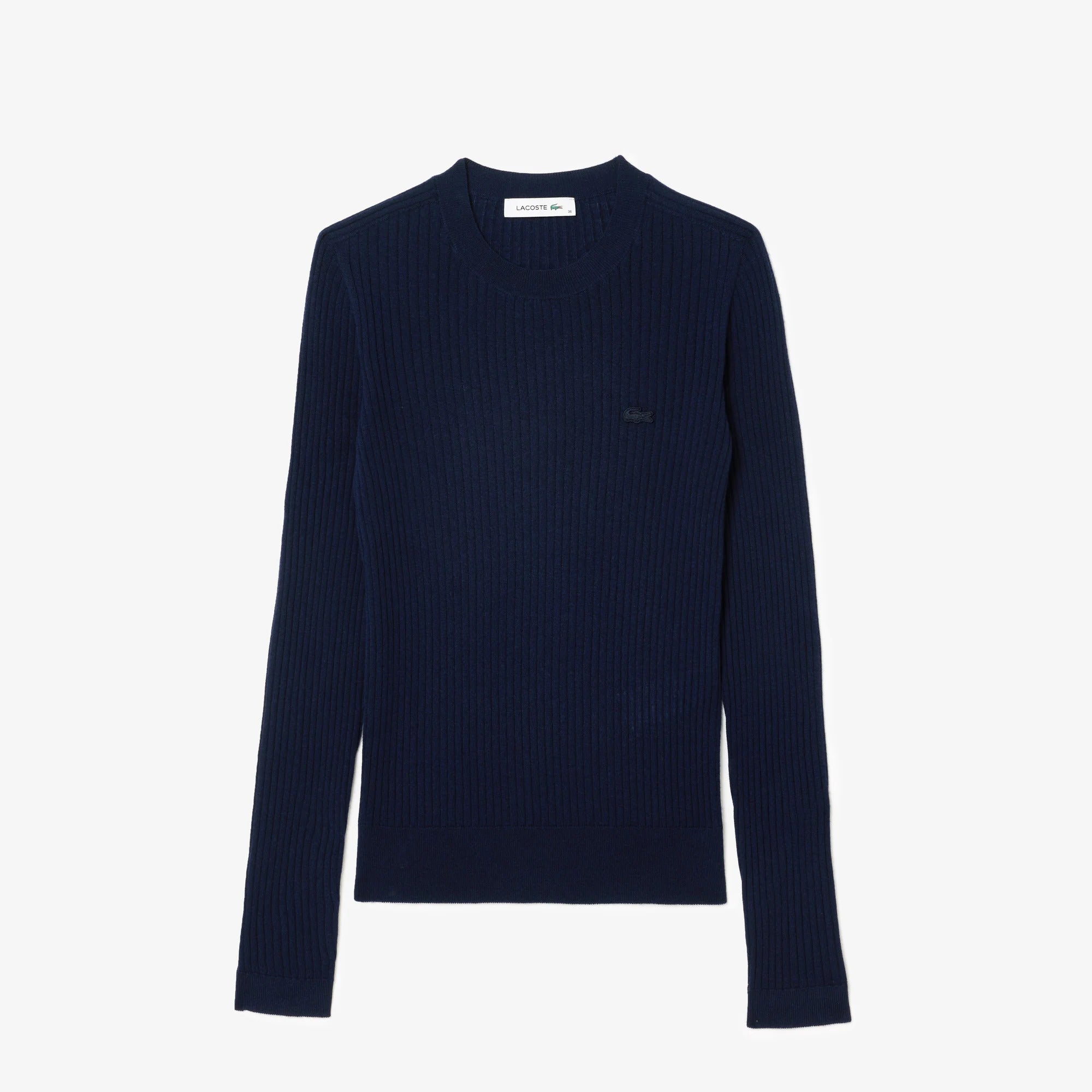 LACOSTE Maglione Lana Costine-Blu Navy