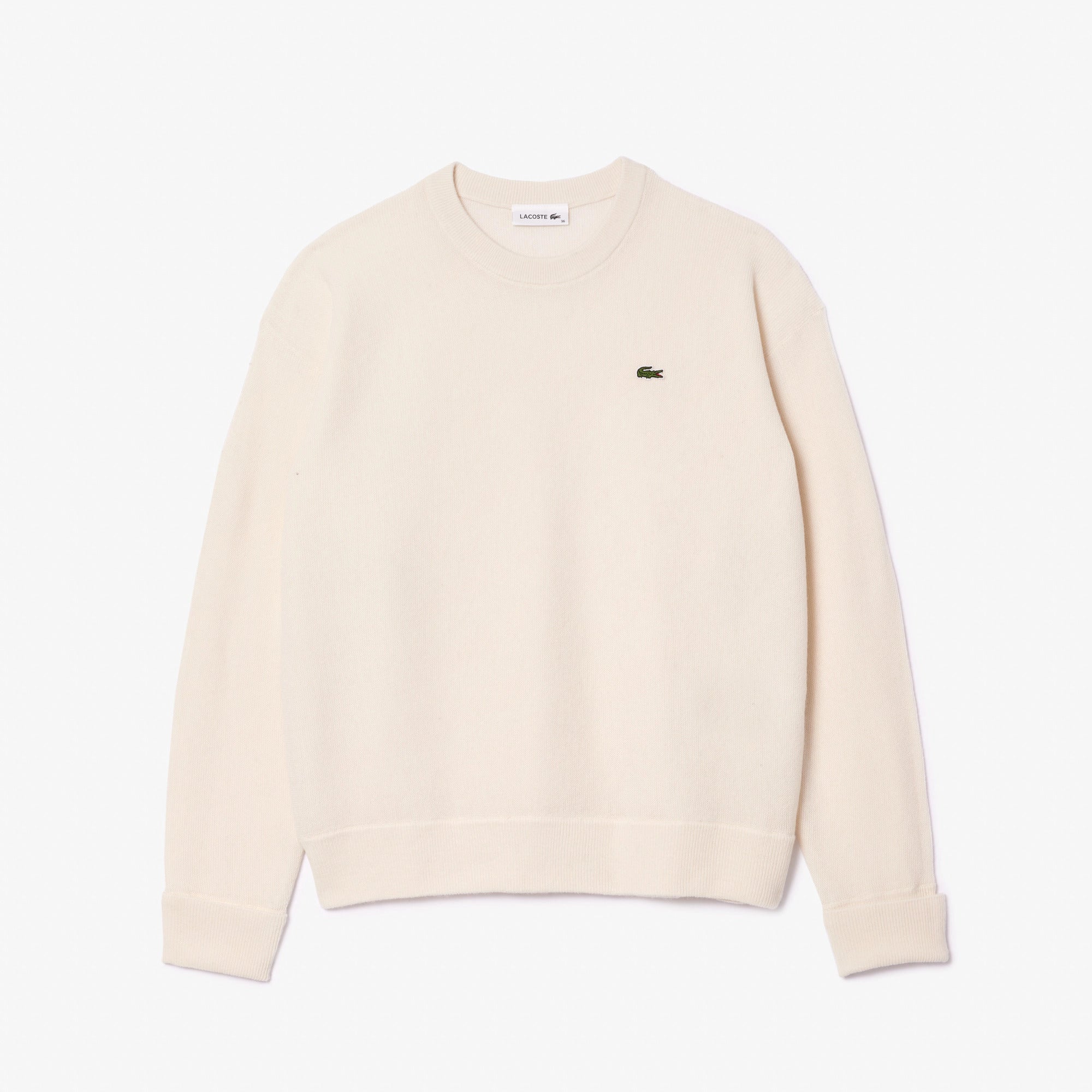 LACOSTE Pullover Donna Lana-Bianco