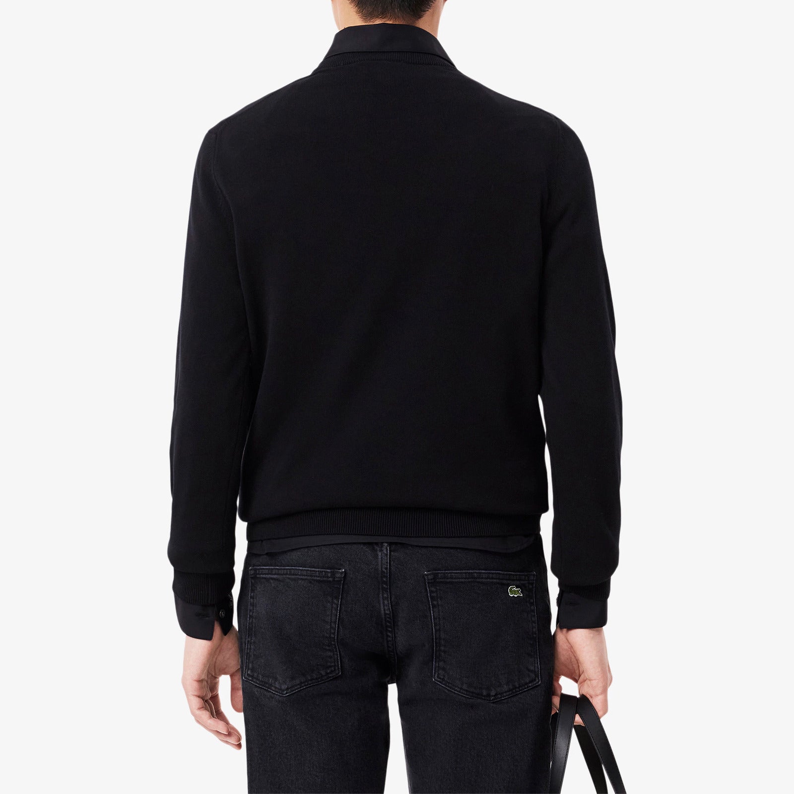 LACOSTE Pullover Uomo Cotone-Nero