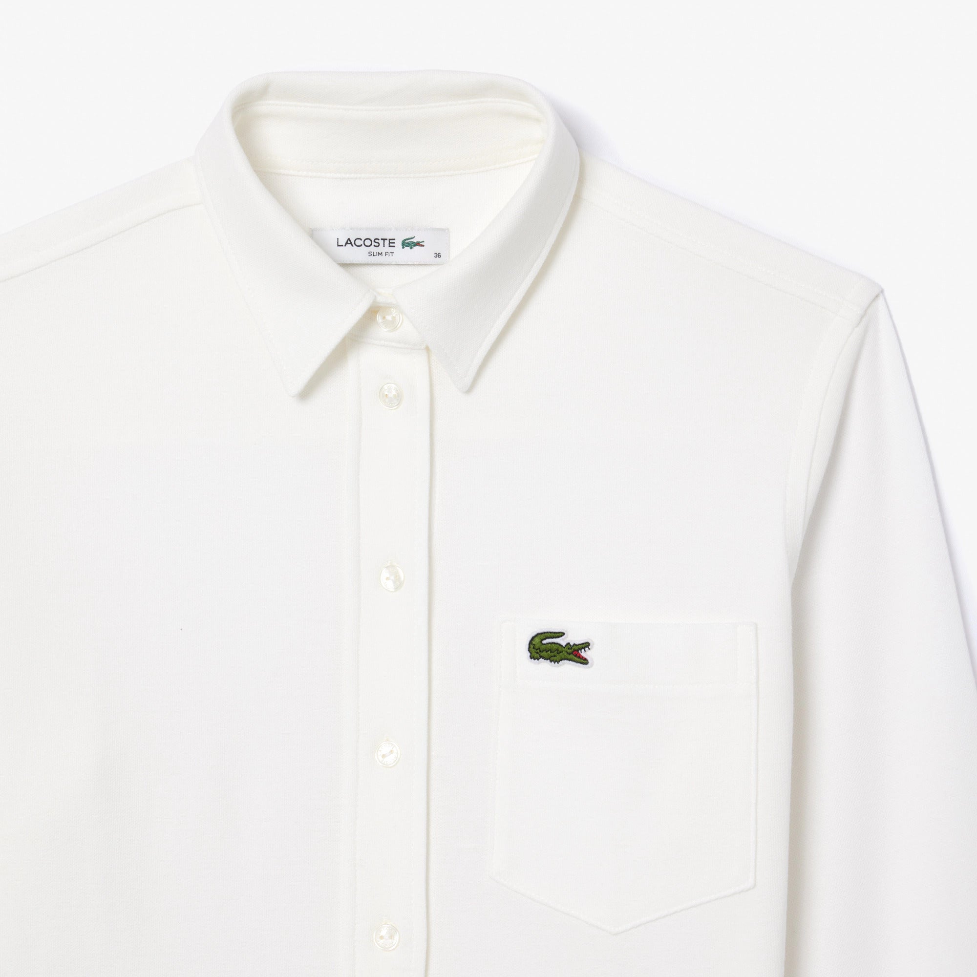 LACOSTE Camicia Donna Piqué-Bianco