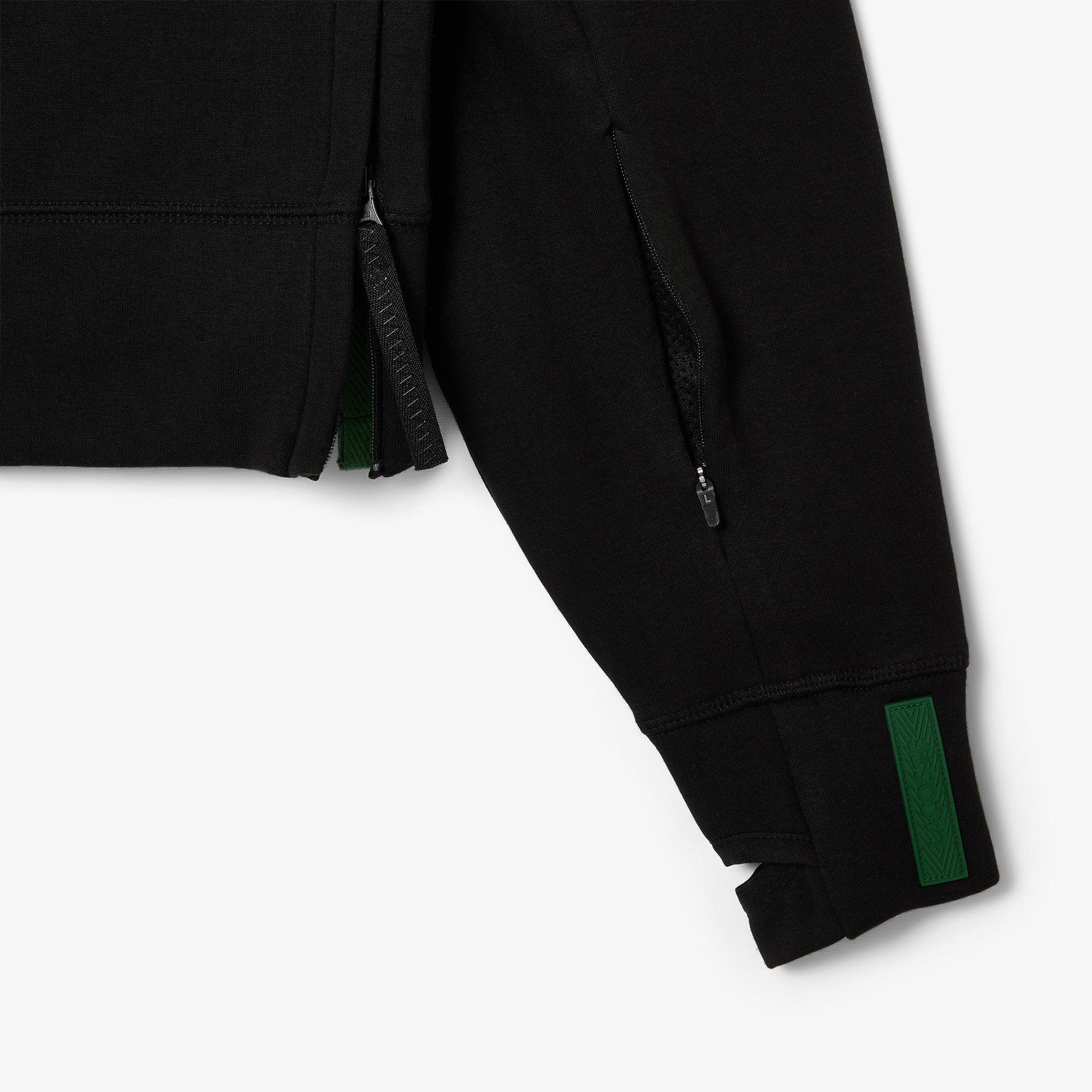 LACOSTE Felpa Donna Cropped-Nero