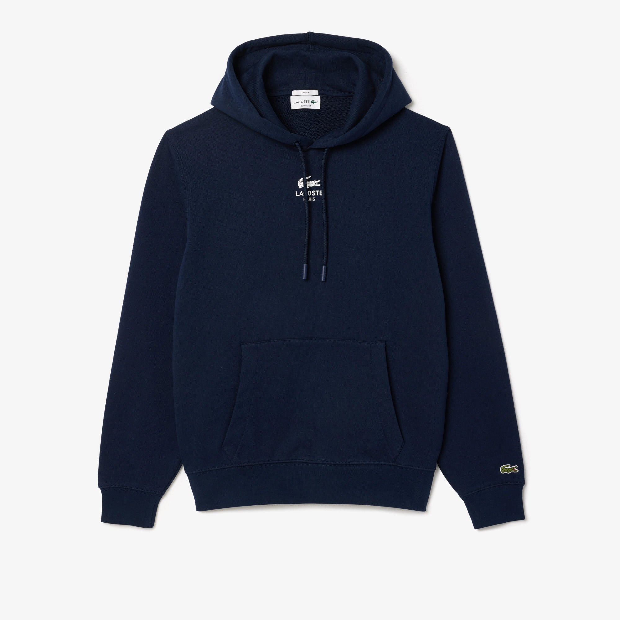 LACOSTE Felpa Unisex Stampa Logo-Blu Navy