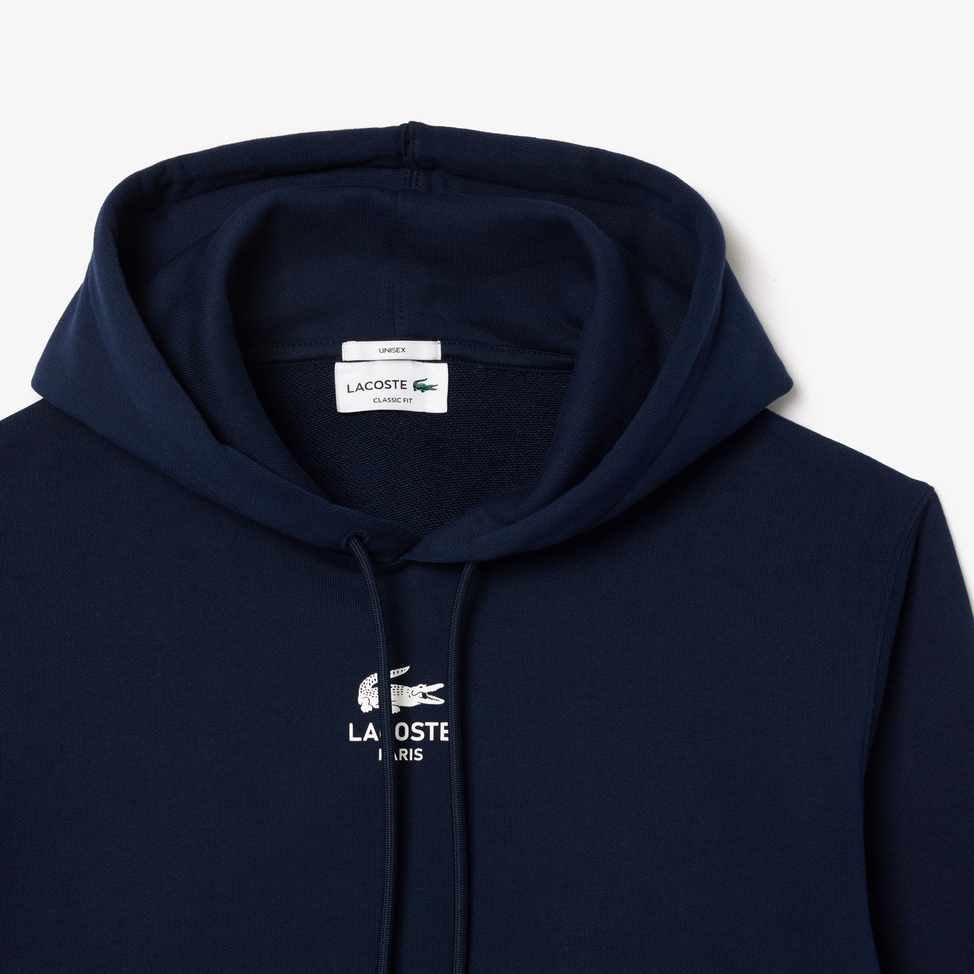 LACOSTE Felpa Unisex Stampa Logo-Blu Navy