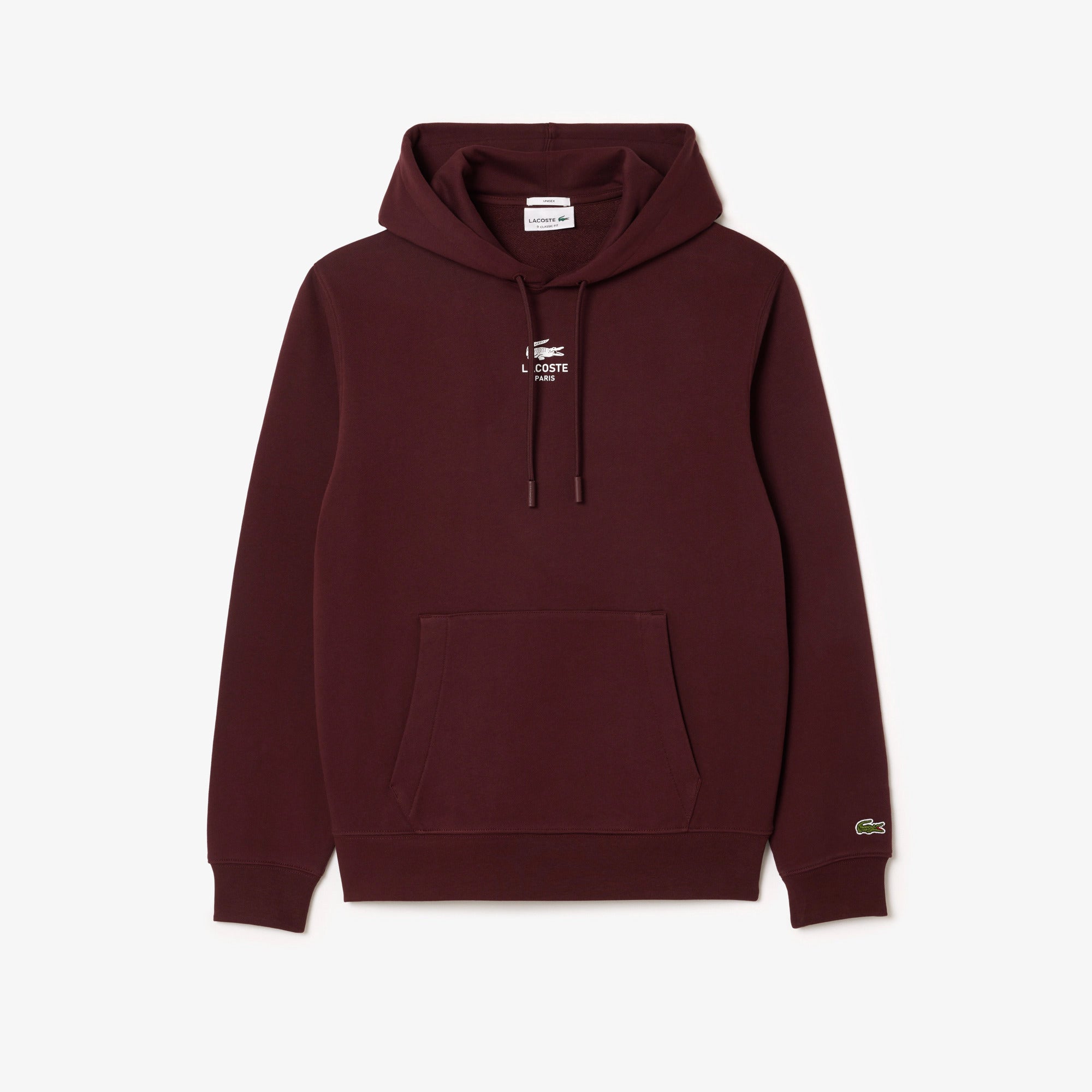 LACOSTE Felpa Unisex Stampa Logo-Bordeaux