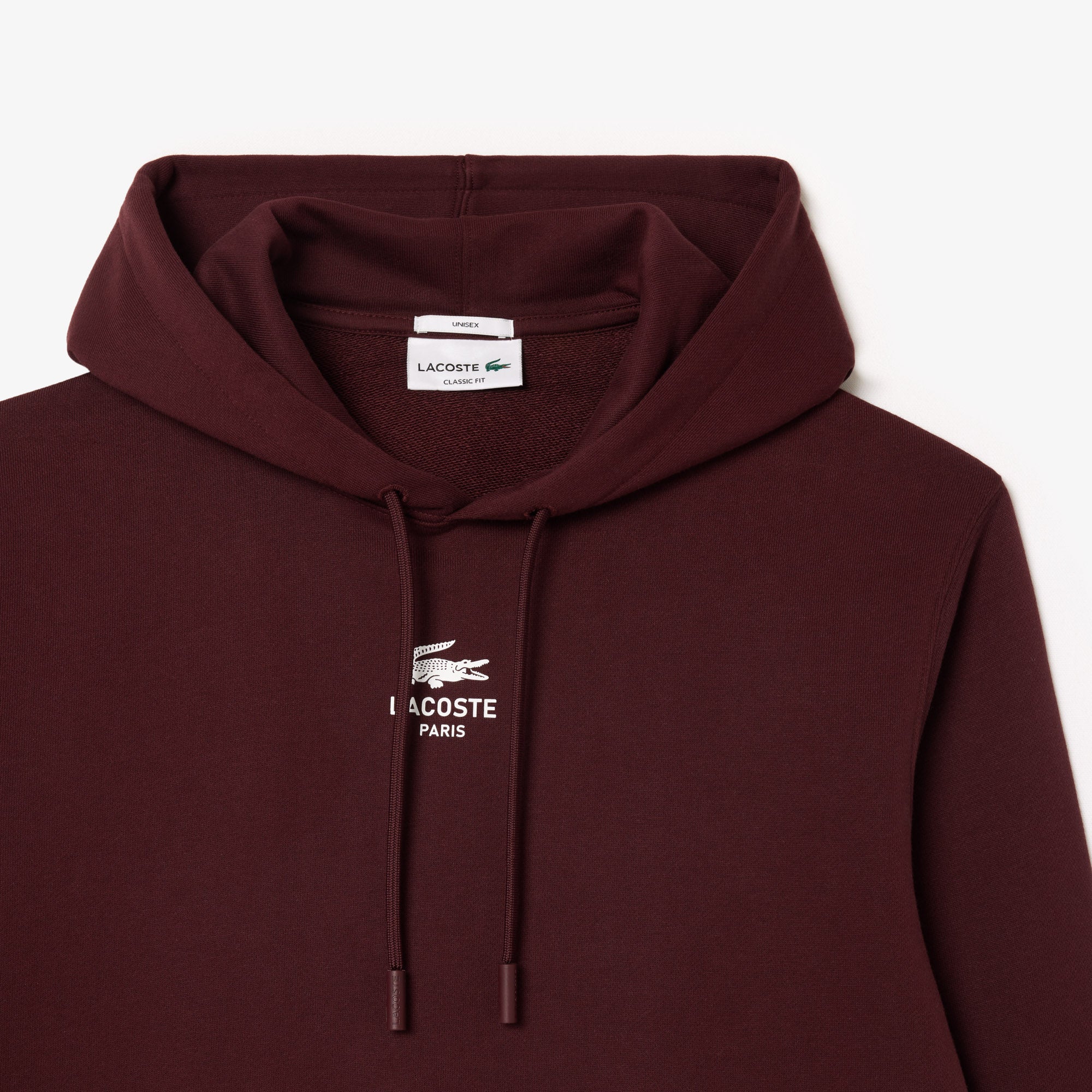 LACOSTE Felpa Unisex Stampa Logo-Bordeaux