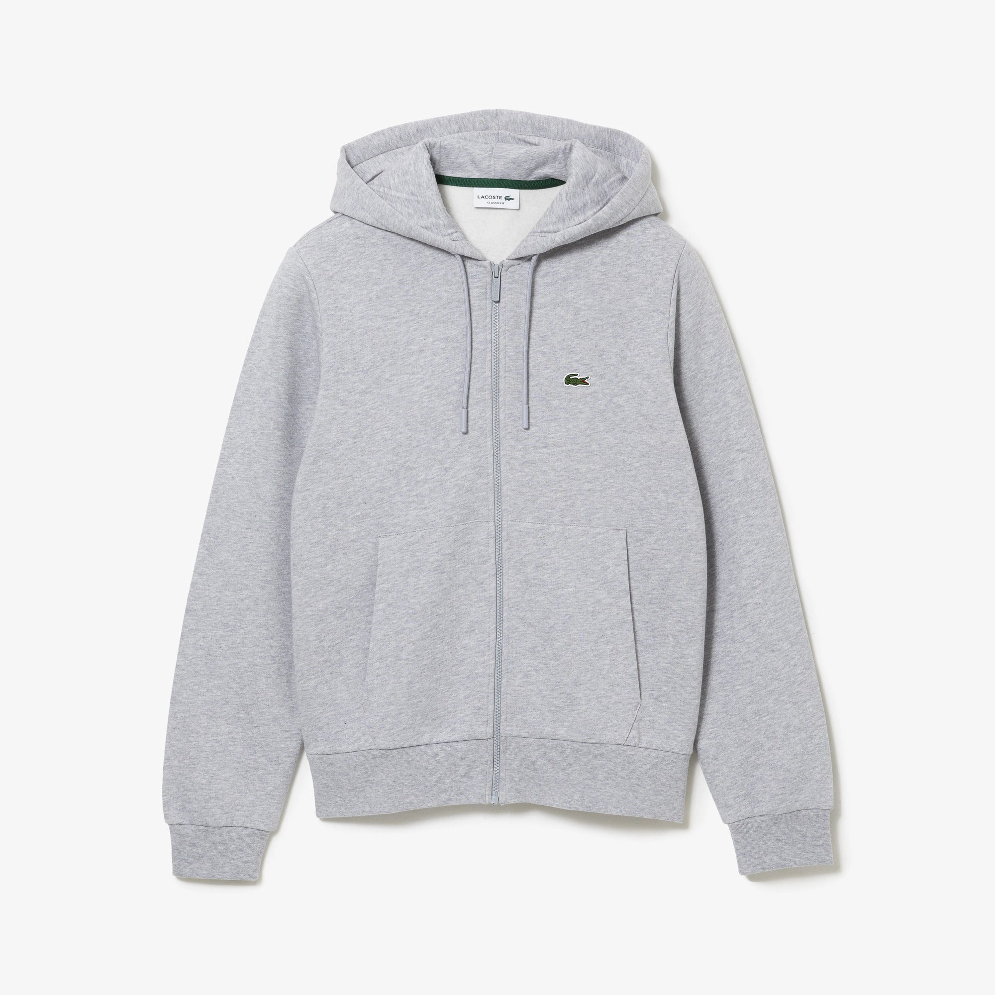 LACOSTE Felpa Uomo Zip-Grigio Chine