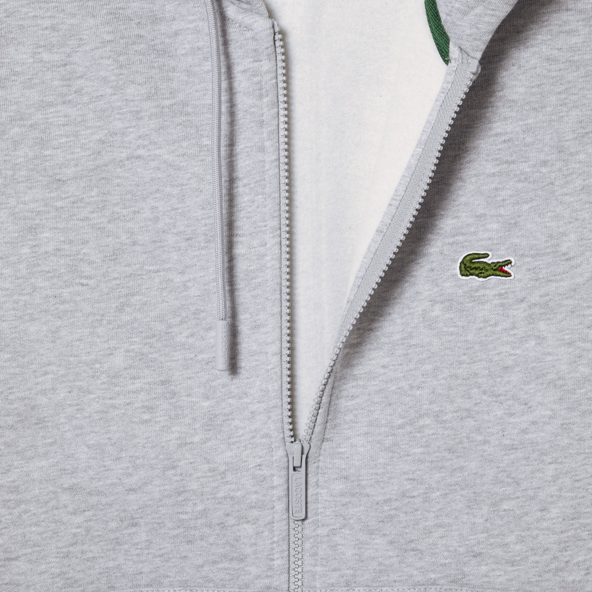 LACOSTE Felpa Uomo Zip-Grigio Chine