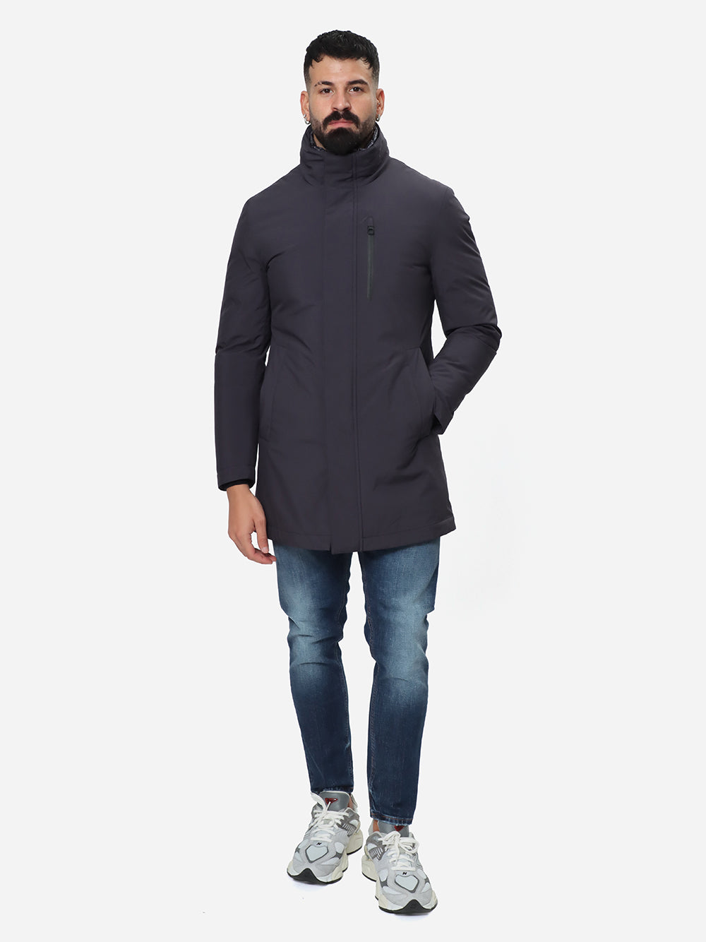 MONTECORE Cappotto Uomo Imbottito in piuma-Dark Blue