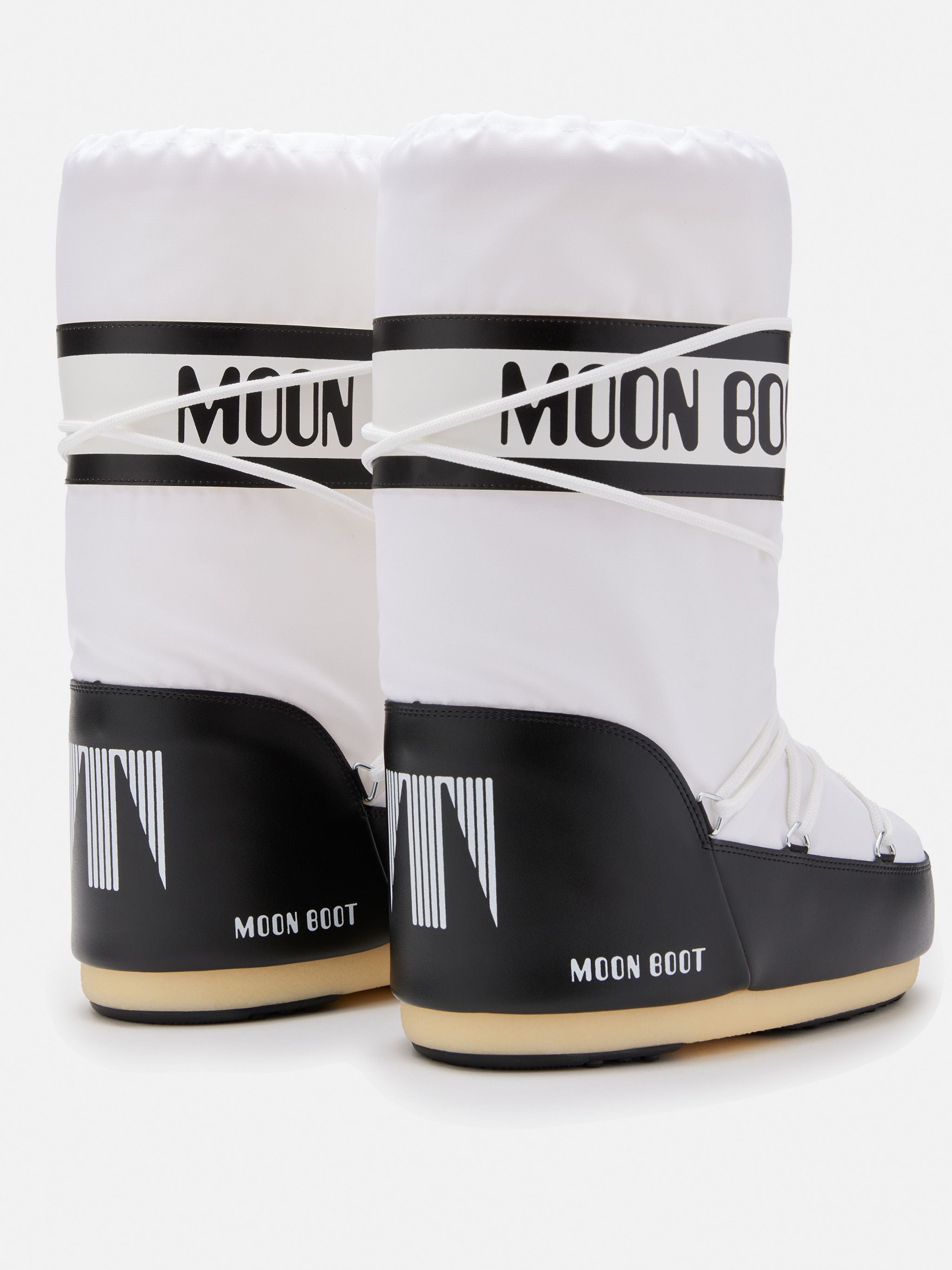 MOON BOOT Scarponcino Unisex Icon Nylon-Black/White