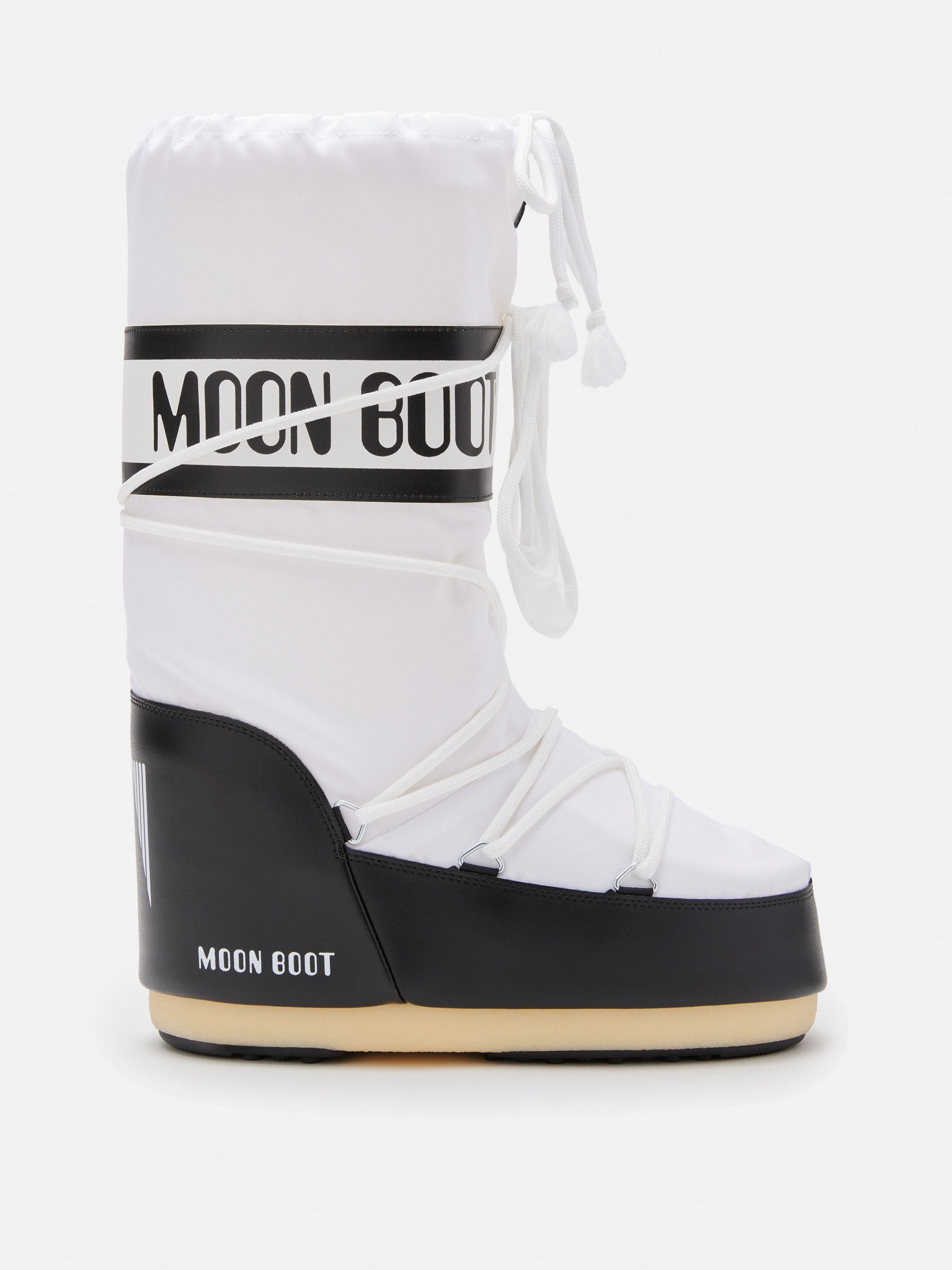 MOON BOOT Scarponcino Unisex Icon Nylon-Black/White