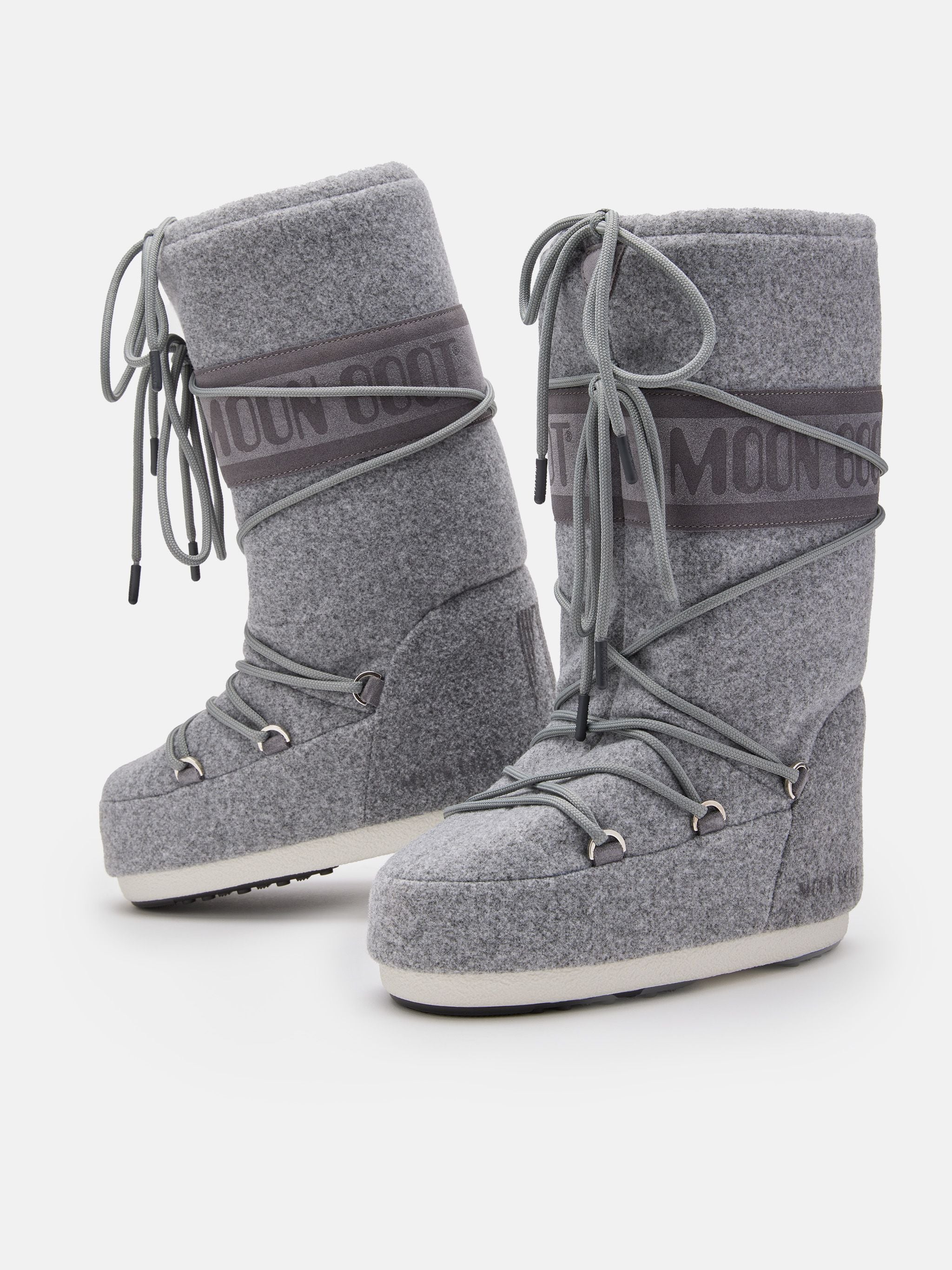 MOON BOOT Scarponcino Unisex Icon Felt-Grey