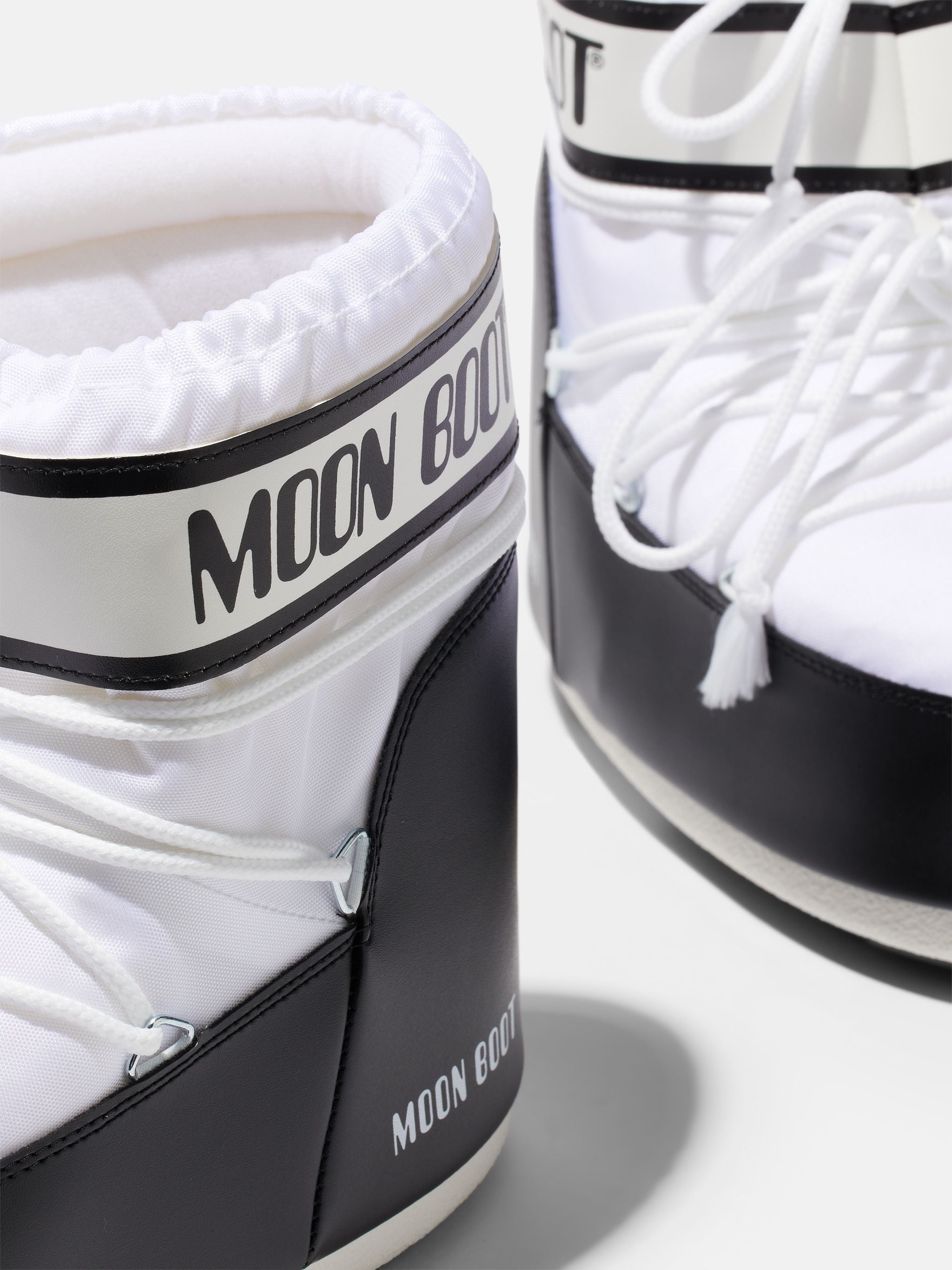 MOON BOOT Scarponcino Unisex Icon Low Nylon-White/Black