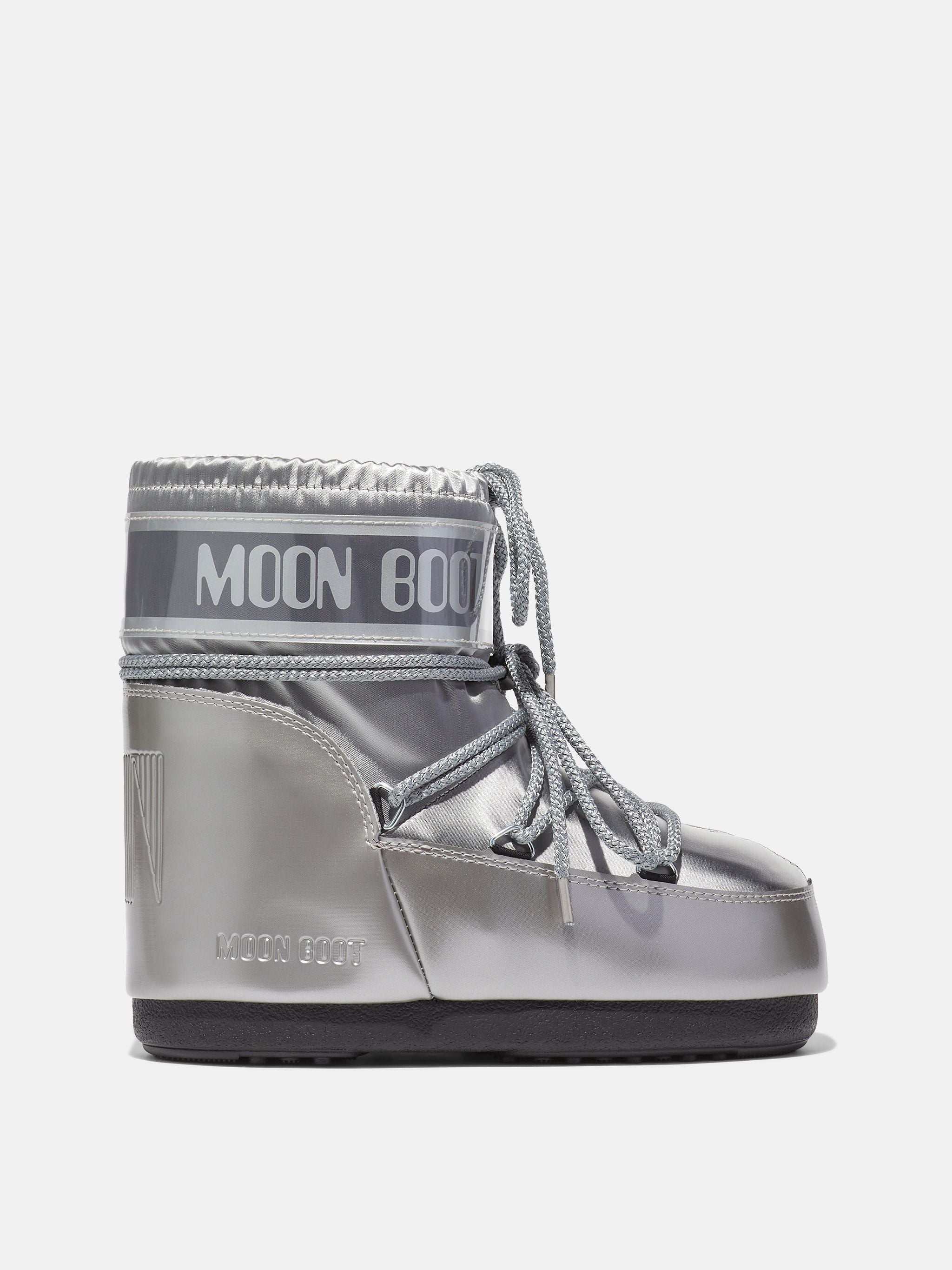 MOON BOOT Scarponcino Unisex Icon Low Glance-Silver