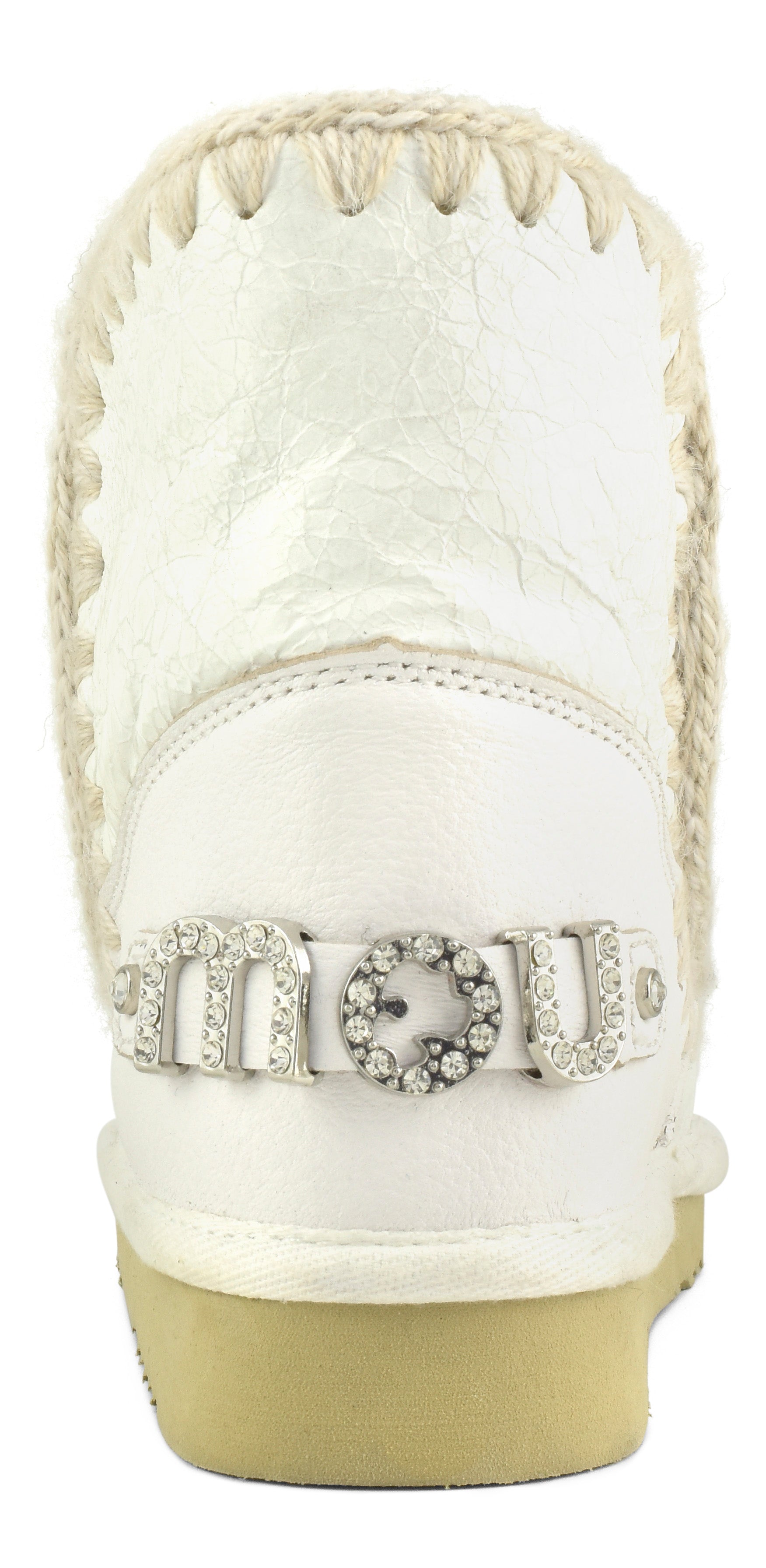 MOU Stivaletto Donna Eskimo 18 Rhinestones Logo-Waxi White