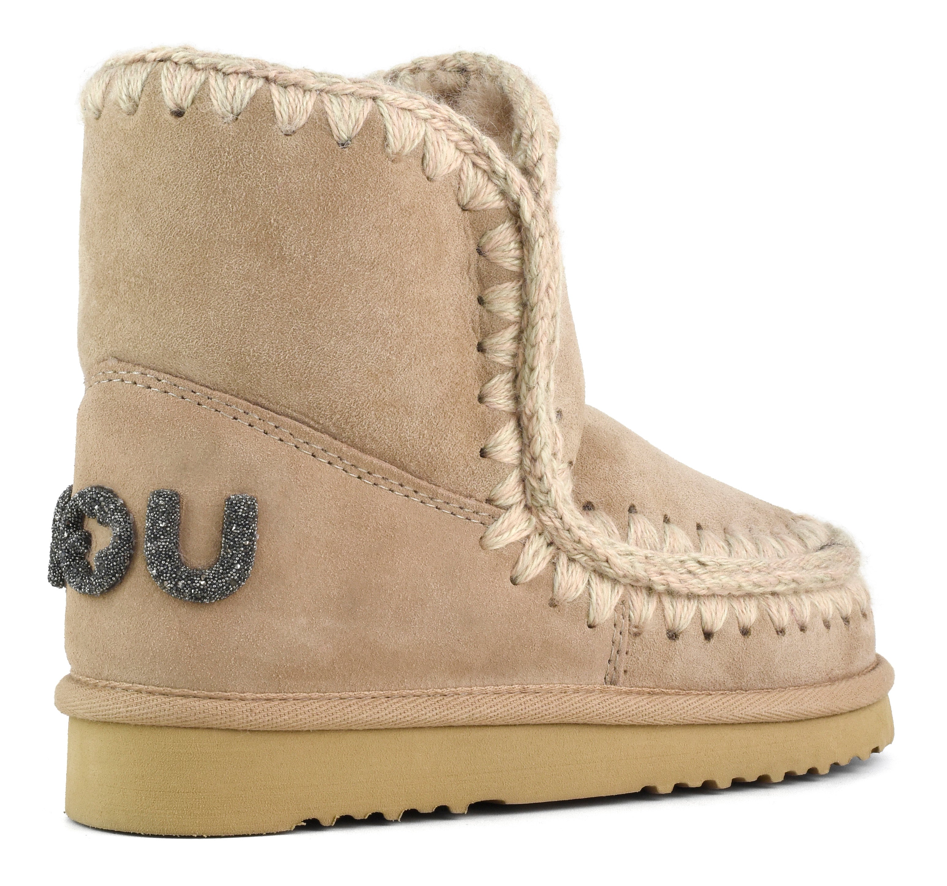 MOU Stivaletto Donna Eskimo 18 Glitter Logo-Camel