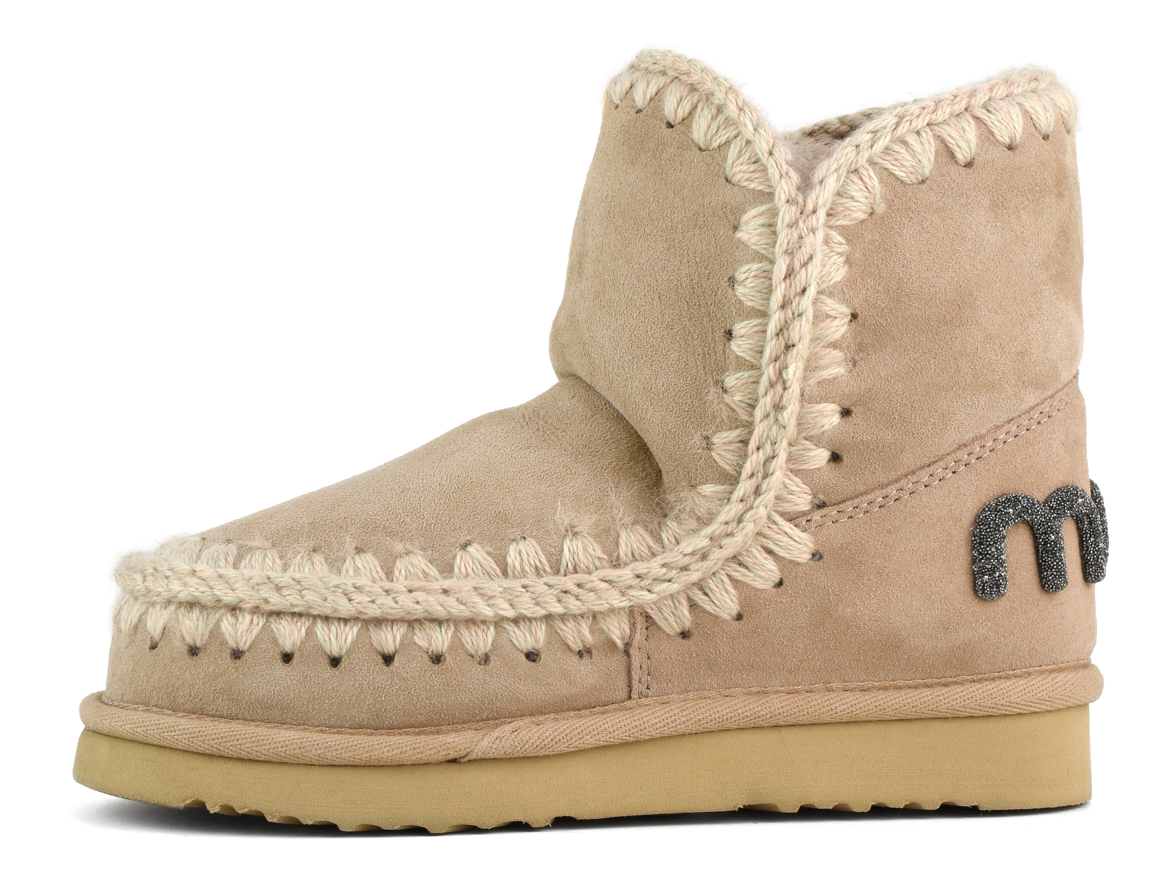 MOU Stivaletto Donna Eskimo 18 Glitter Logo-Camel