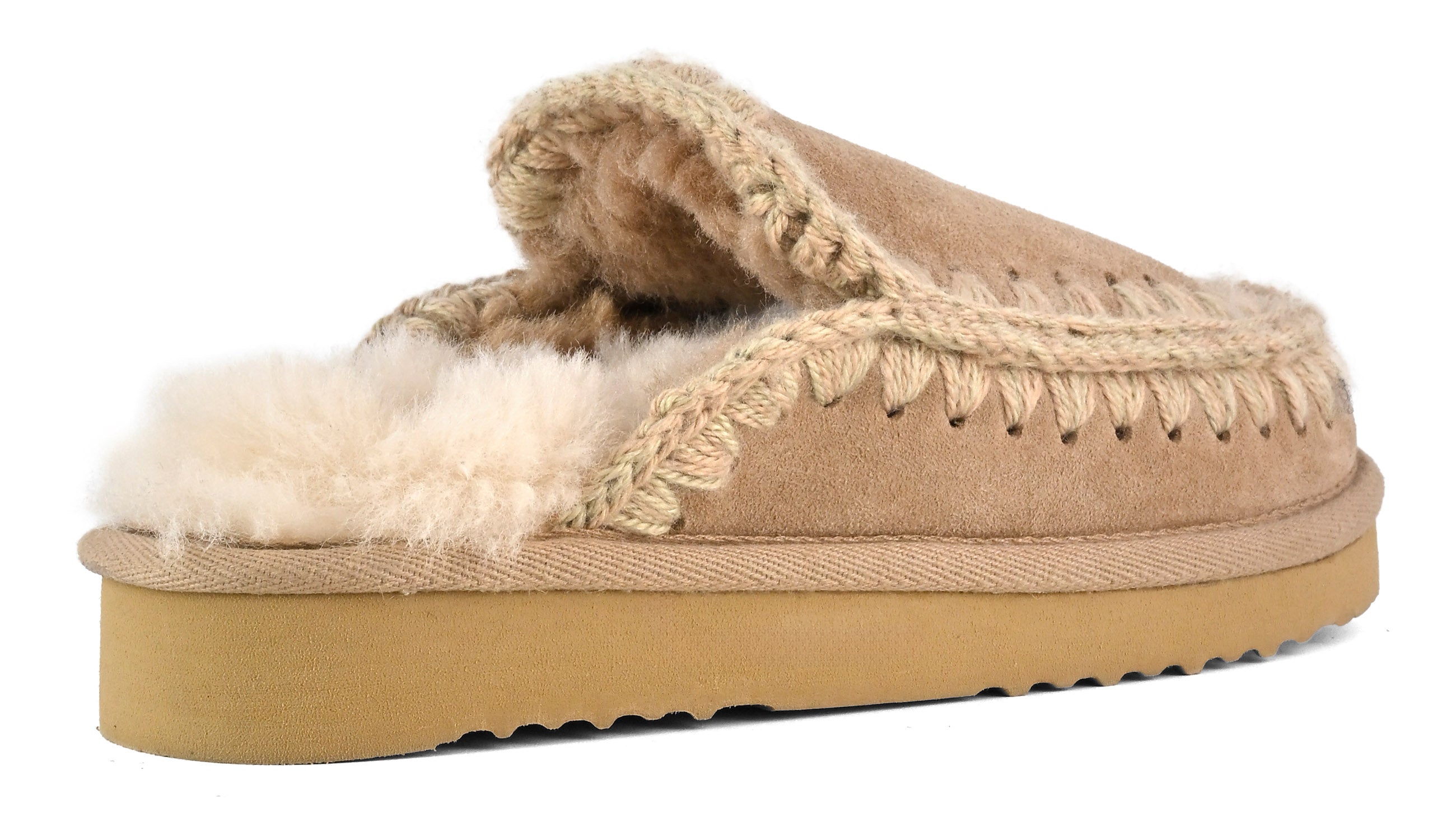 MOU Ciabatta Donna Eskimo Stitching Clog-Camel