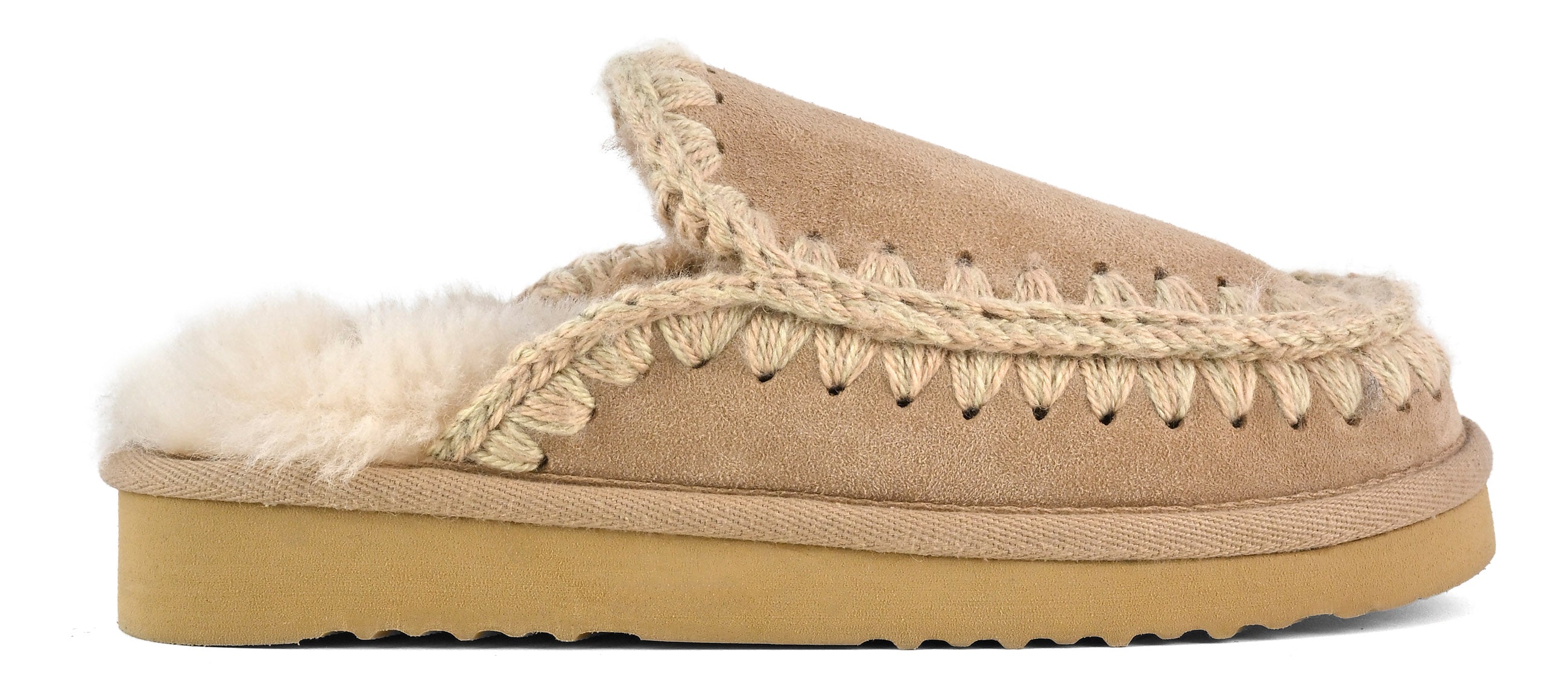 MOU Ciabatta Donna Eskimo Stitching Clog-Camel