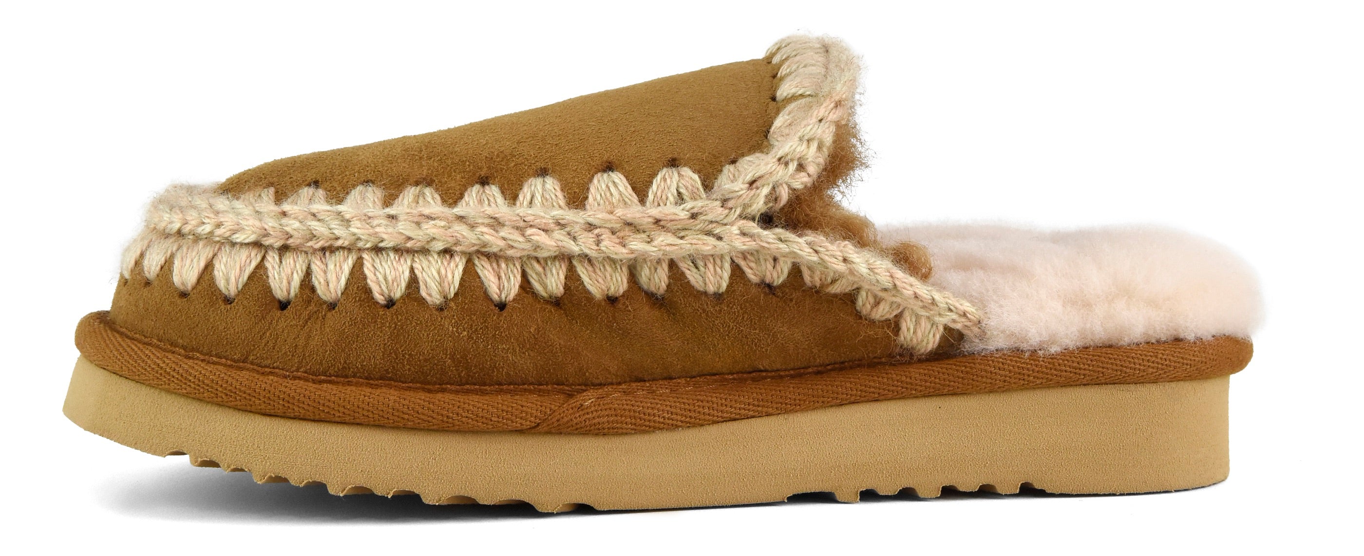 MOU Ciabatta Donna Eskimo Stitching Clog-Cognac