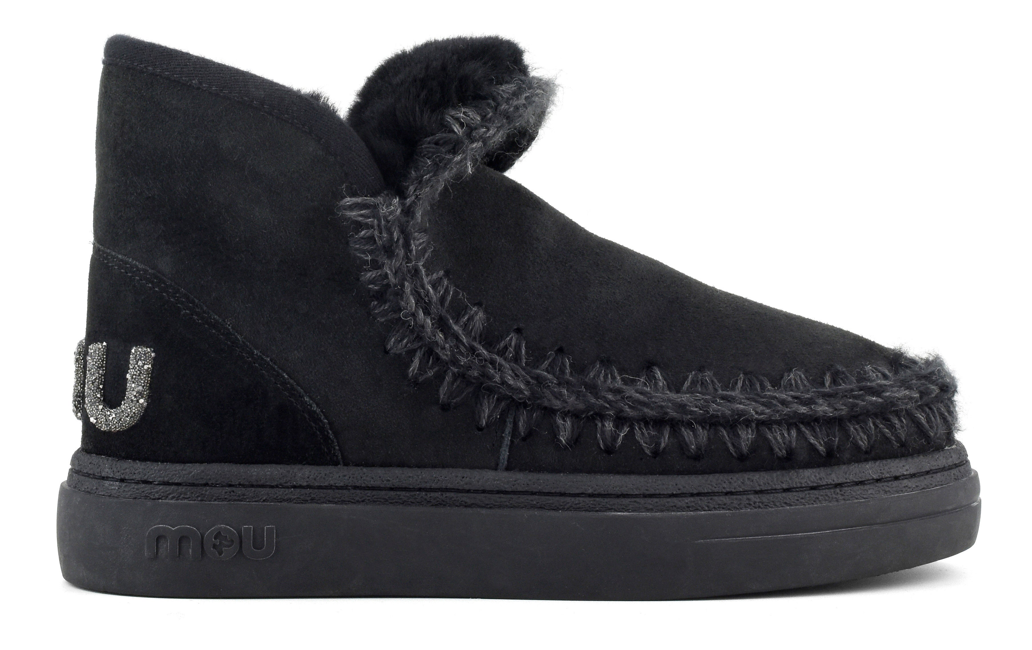 MOU Sneaker Donna Eskimo Bold Glitter Logo-Black