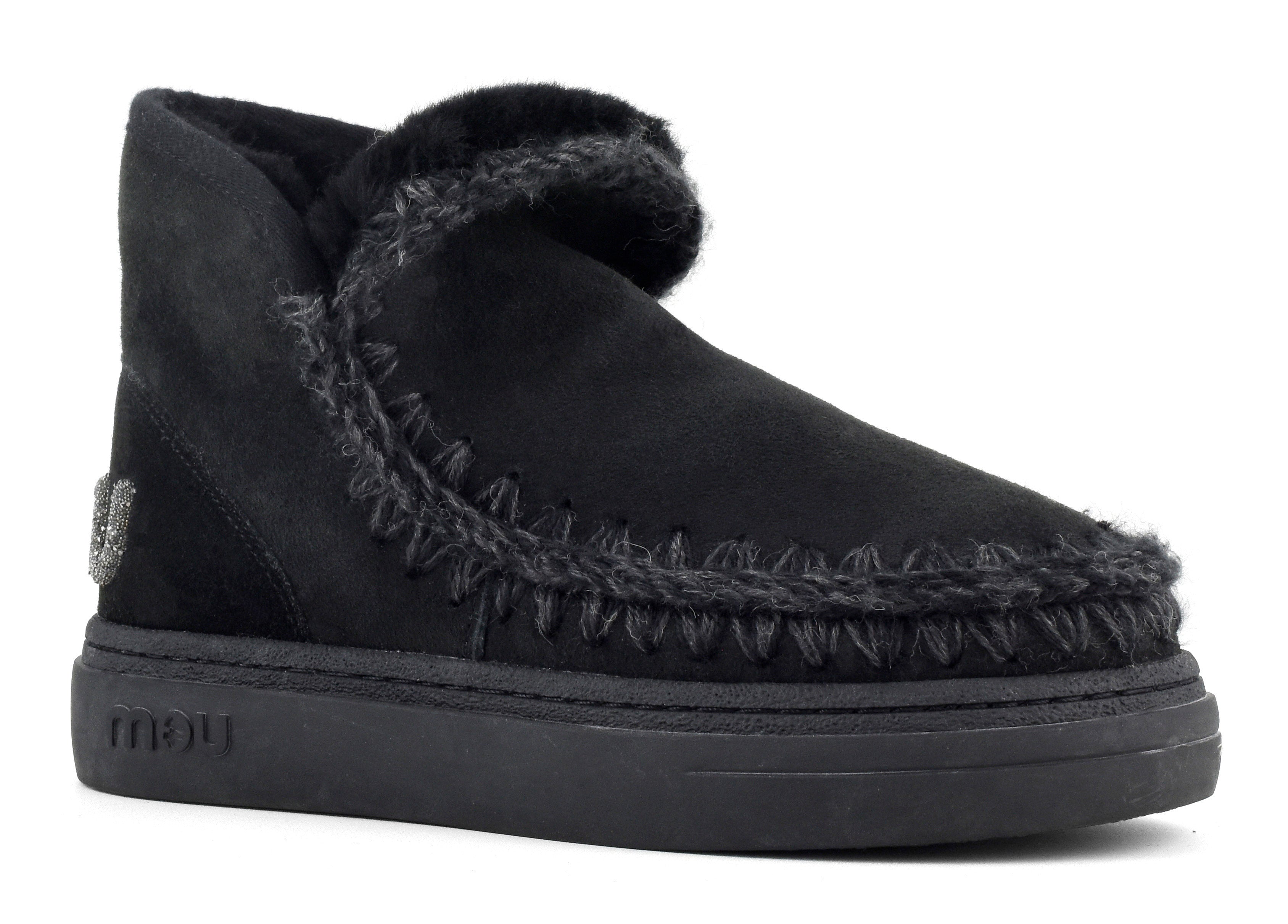 MOU Sneaker Donna Eskimo Bold Glitter Logo-Black