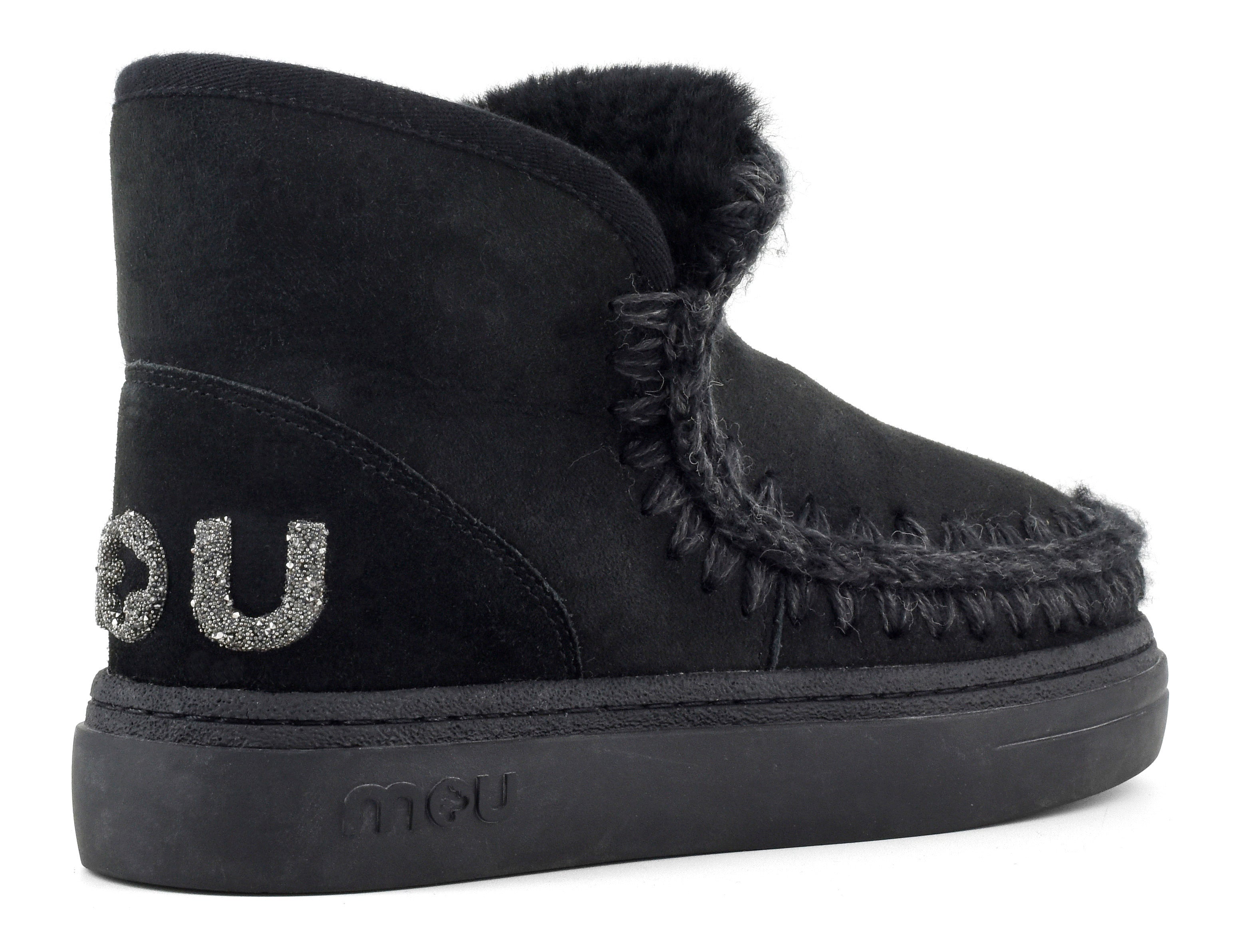 MOU Sneaker Donna Eskimo Bold Glitter Logo-Black