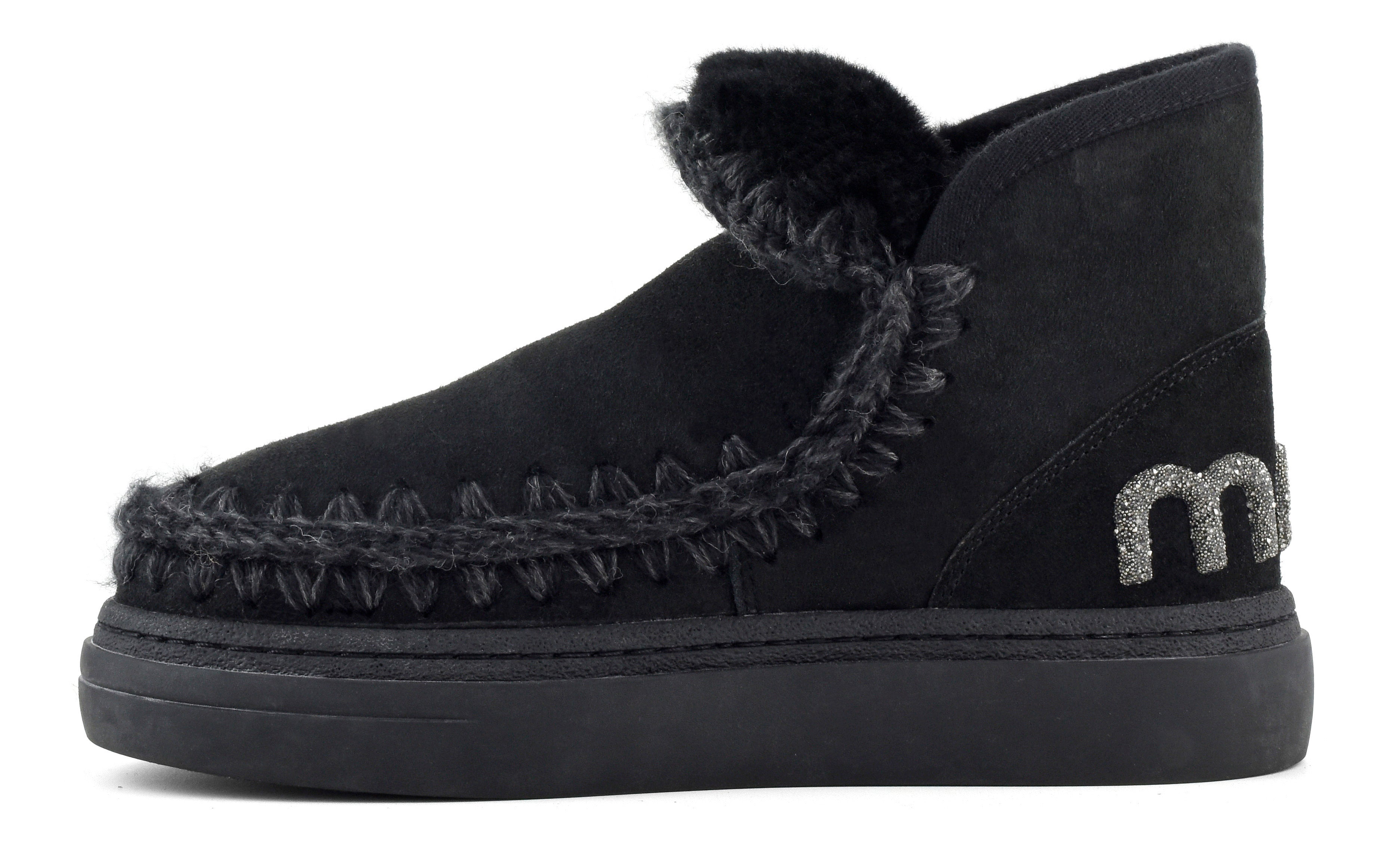 MOU Sneaker Donna Eskimo Bold Glitter Logo-Black